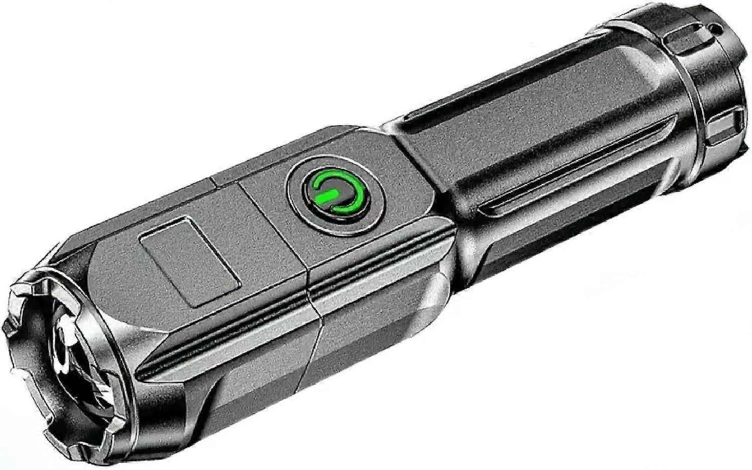 Rechargeable LED Flashlight XPE Zoom Black