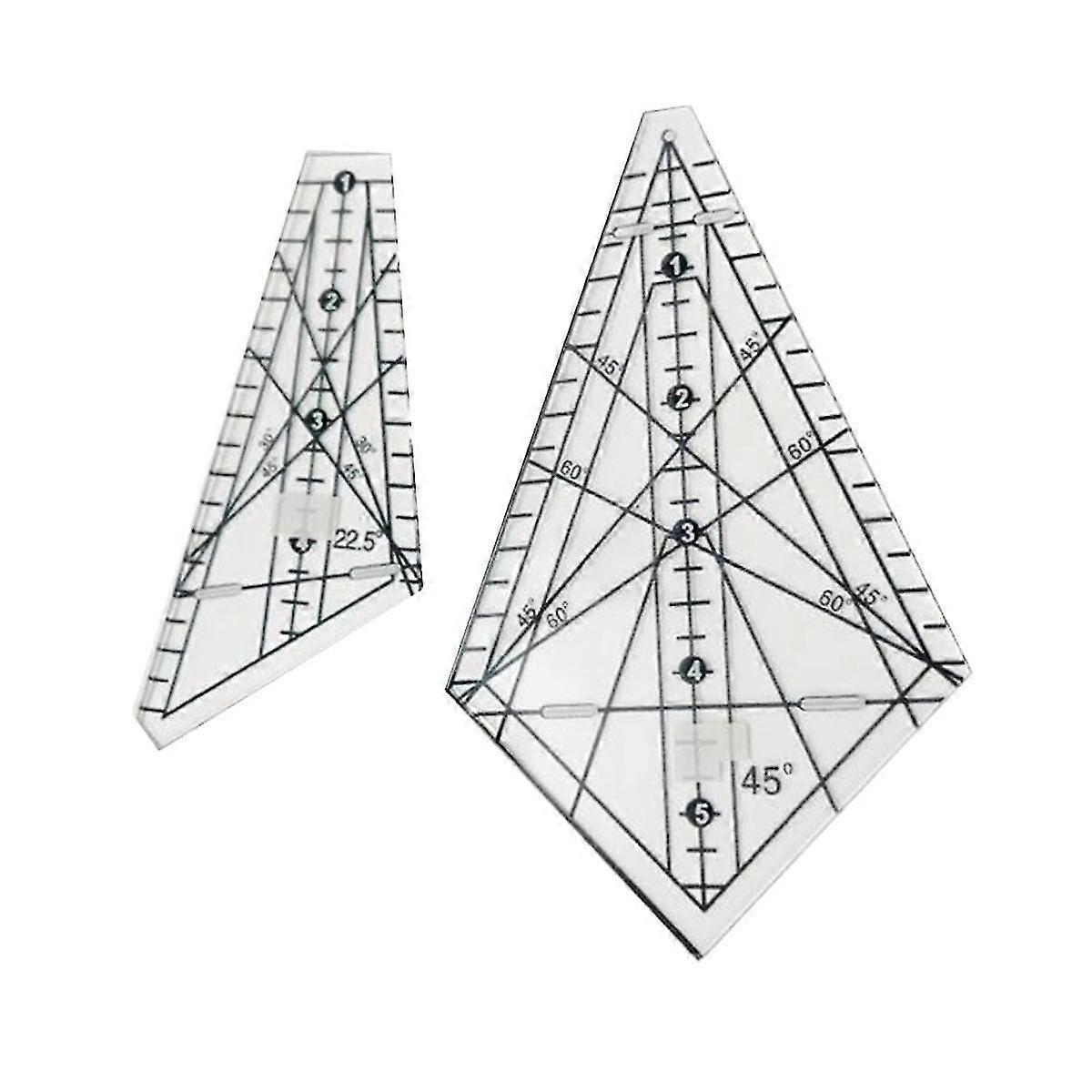 Acrylic Sewing Patchwork Ruler Squedge 22.5/45 Sewing Template Ruler Patchwork Quilting Ruler Diy