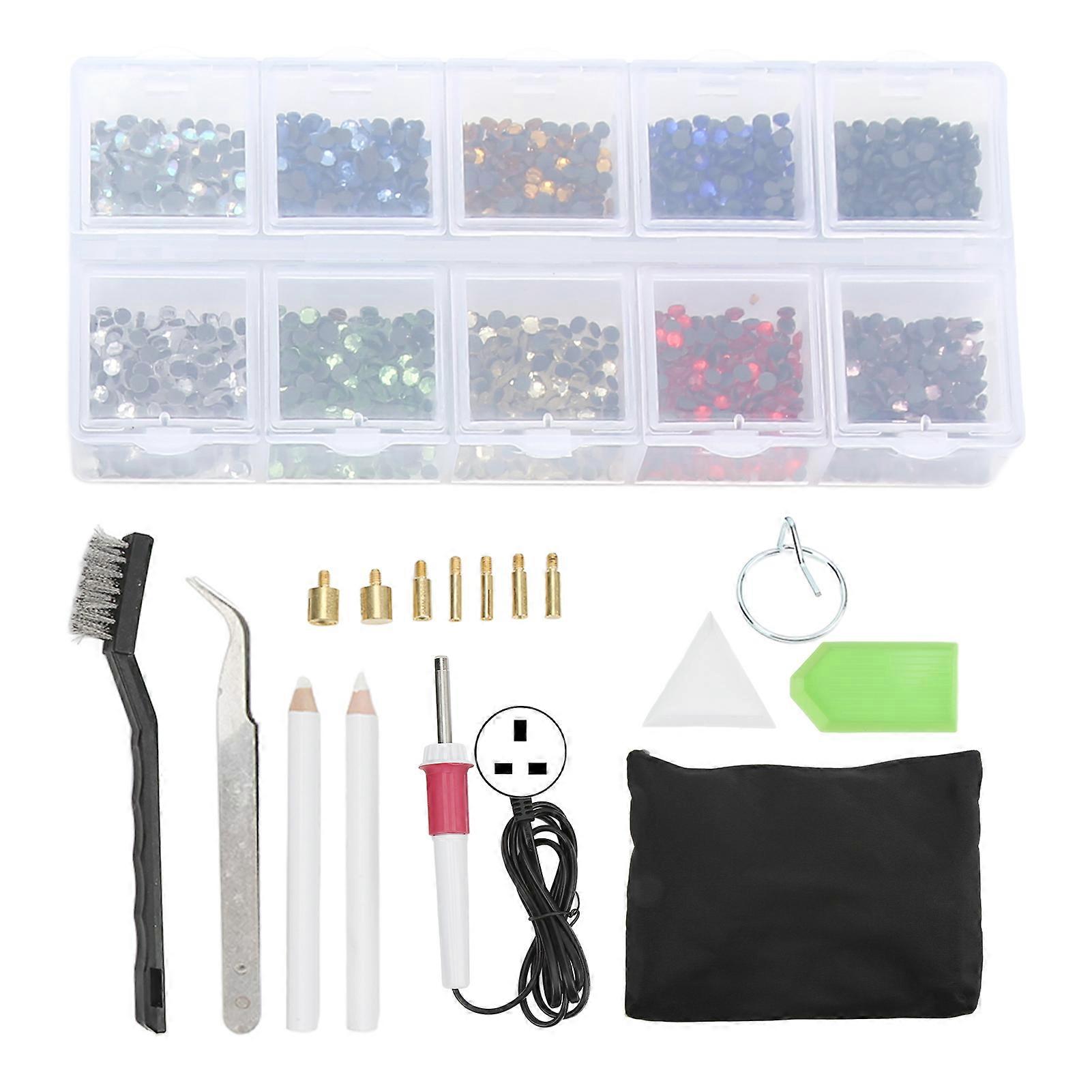 Hotfix Applicator Set Simple Operation Hotfix Rinestones Applicator Tools for Crafts Leather Clothes 110240V UK Plug