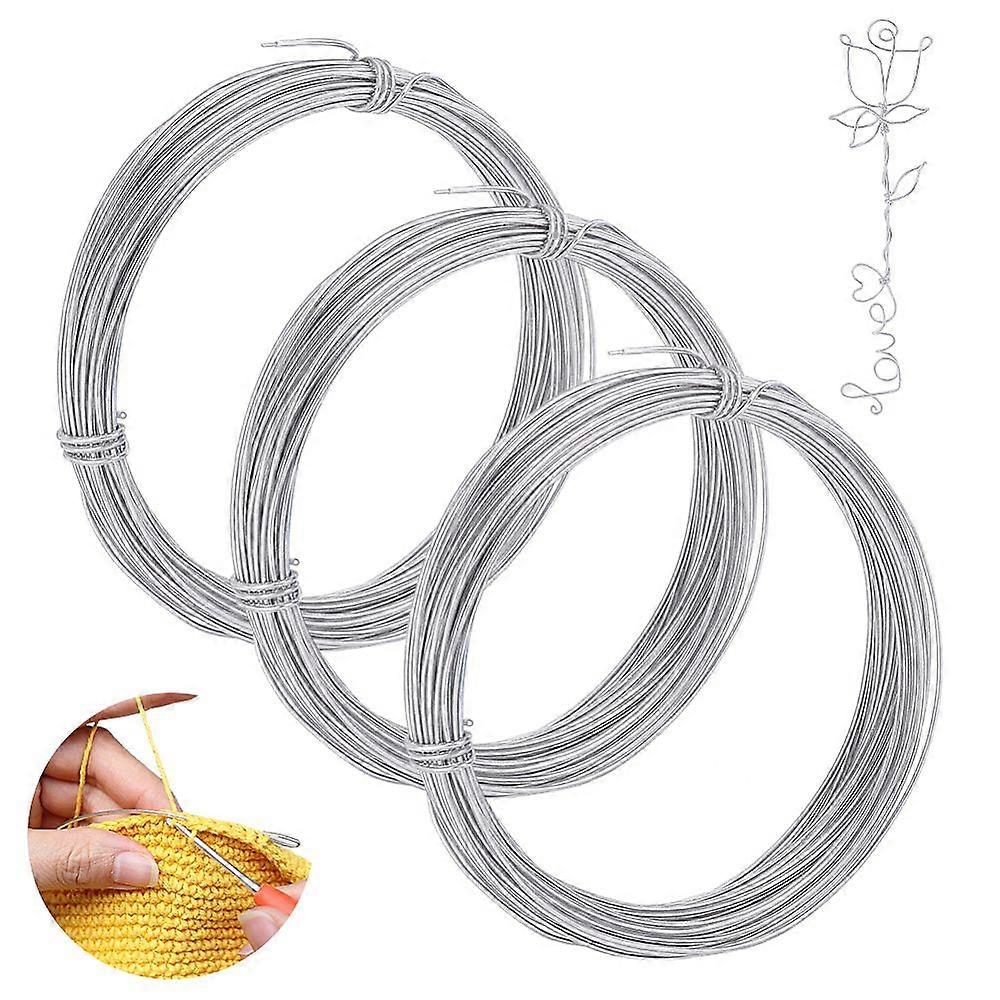 Round Iron Wire with Plastic Coated Silver 1.5mm about 16.40 Yards(15m)/Bundle