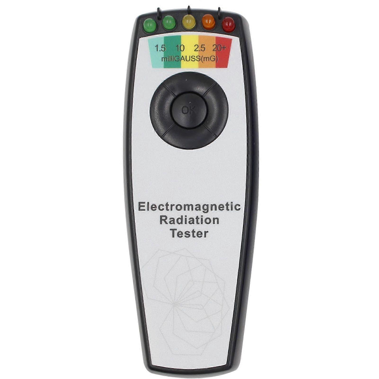 Emf Gauss Meter Tester Ghost Hunting Equipment Electromagnetic Radiation Detector With 5 Led Light Portable