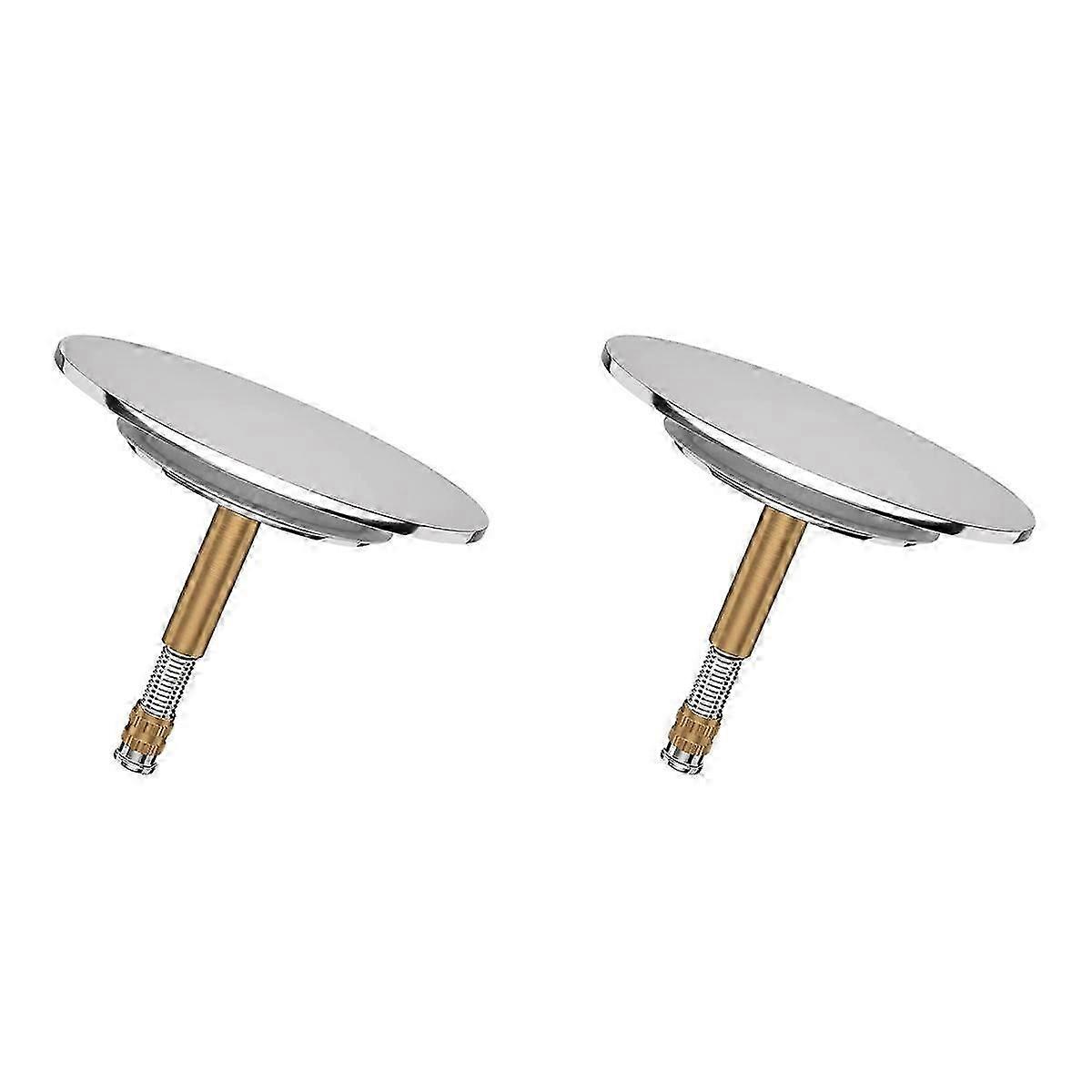 2X Bath Plug with Universal Fit - Rustproof Bathtub Plug with Double Seal - Bath Plug for Any Stand