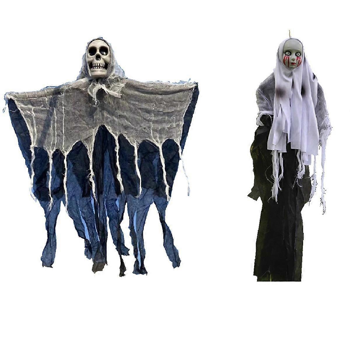 Halloween Ghost Skull Ornaments Suitable for Indoor and Outdoor Decoration of Home. Horror Haunted
