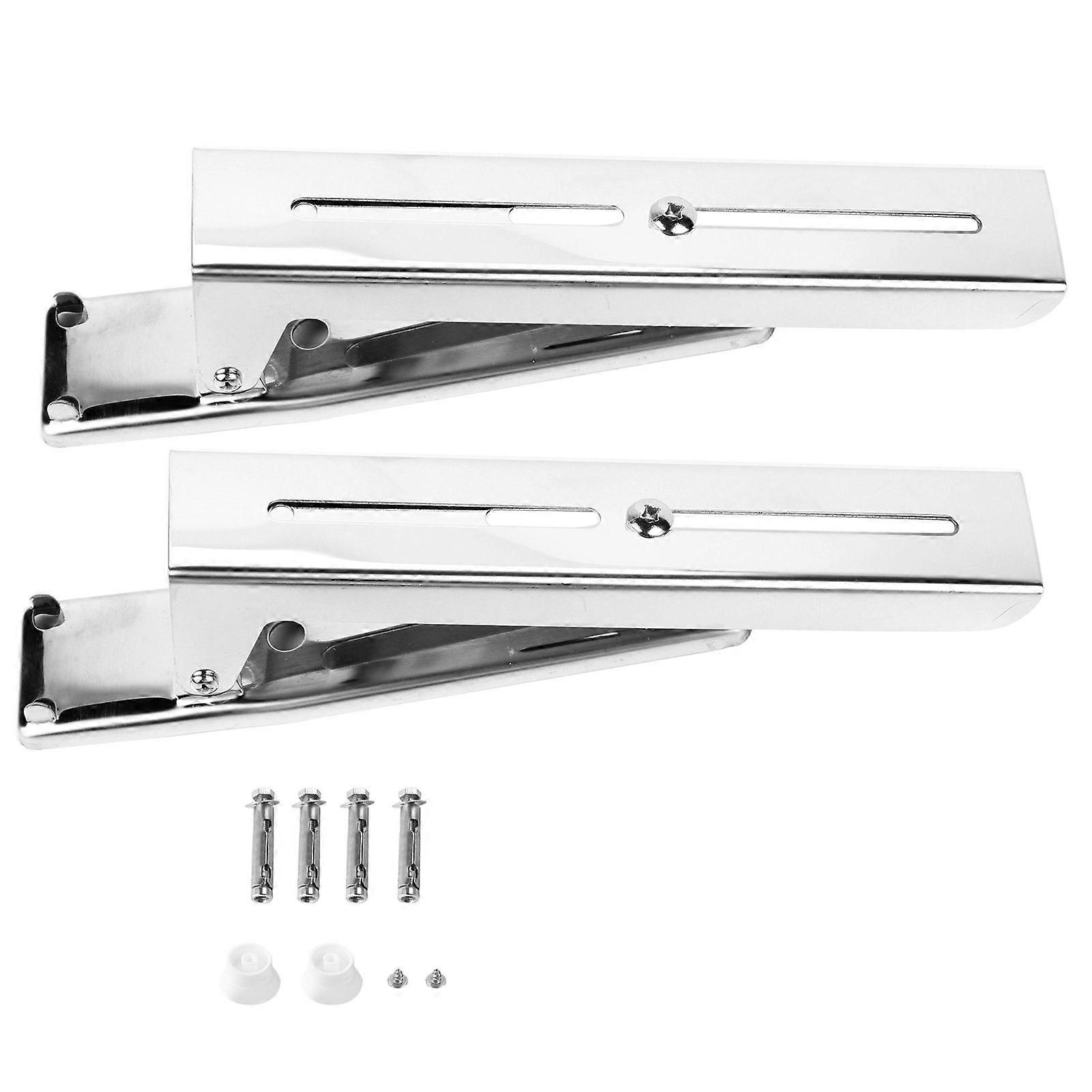 2x køkken rustfrit stål mikrobølgeovn beslag robust foldbar stretch vægmonteret rack hylde
