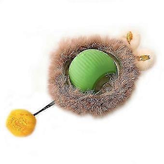 Electric Smart Cat Ball - USB Rechargeable Plush Companion Ball in Green for Engaging Your Pet