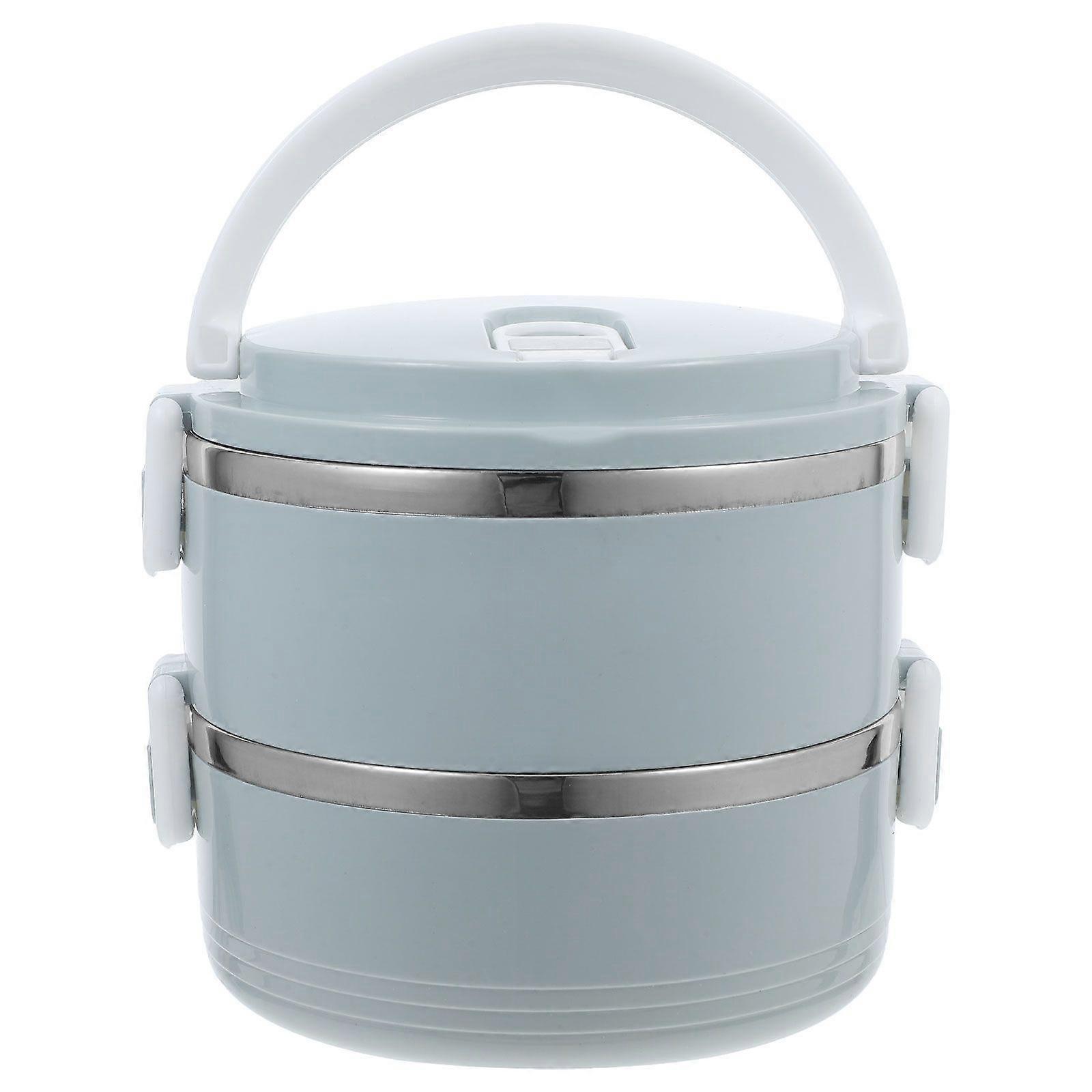 Double-layer Bento Box Stainless Steel Lunch Box Stackable Lunch Box Practical Lunch Container