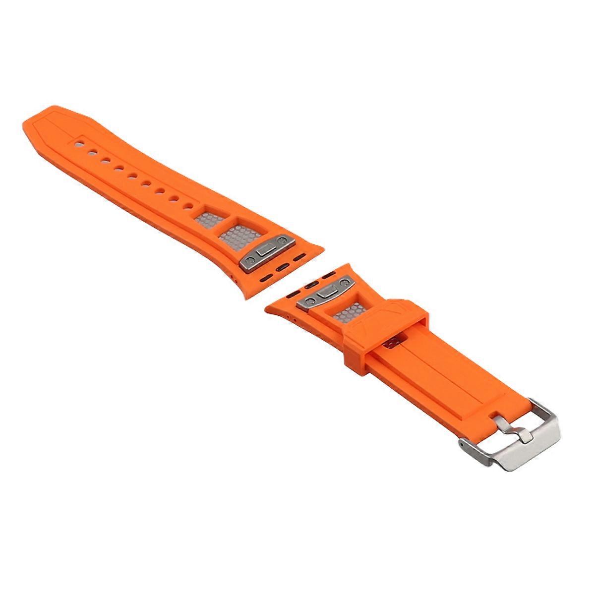 Strap for Watch Band 49Mm Rubber Sport Bracelet Wristband Replacement Accessories Orange