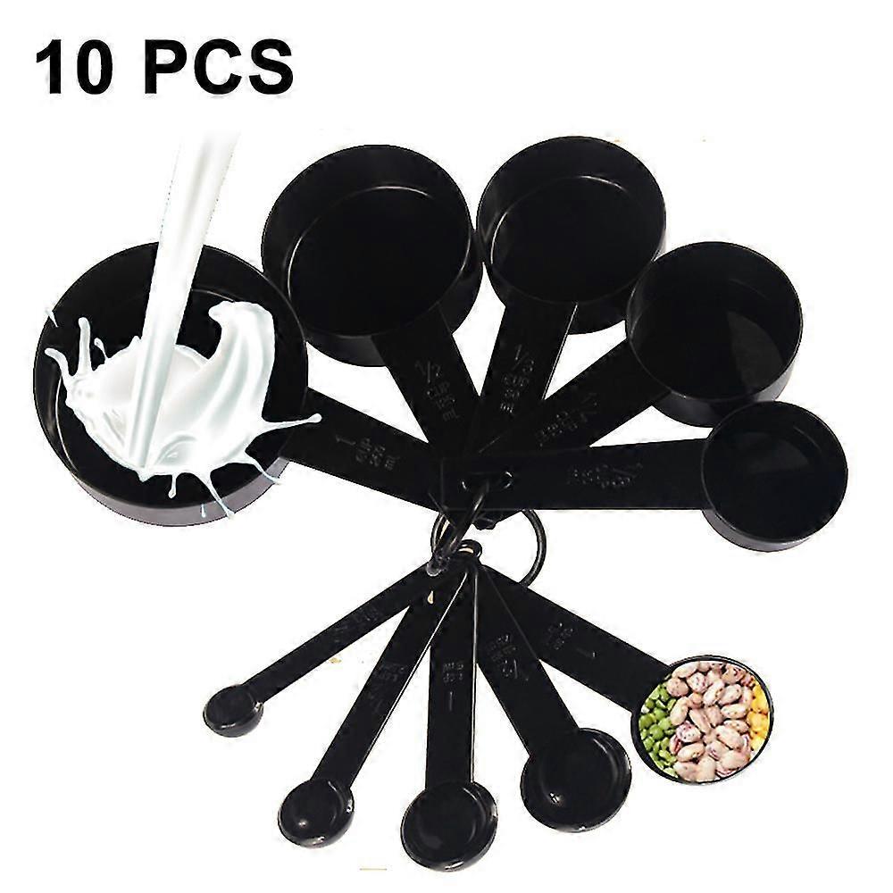 10 In 1 Measuring Spoons And Cups Set Kitchen Plastic Measuring Set For Measuring Dry And Liquid Ingredients,3571