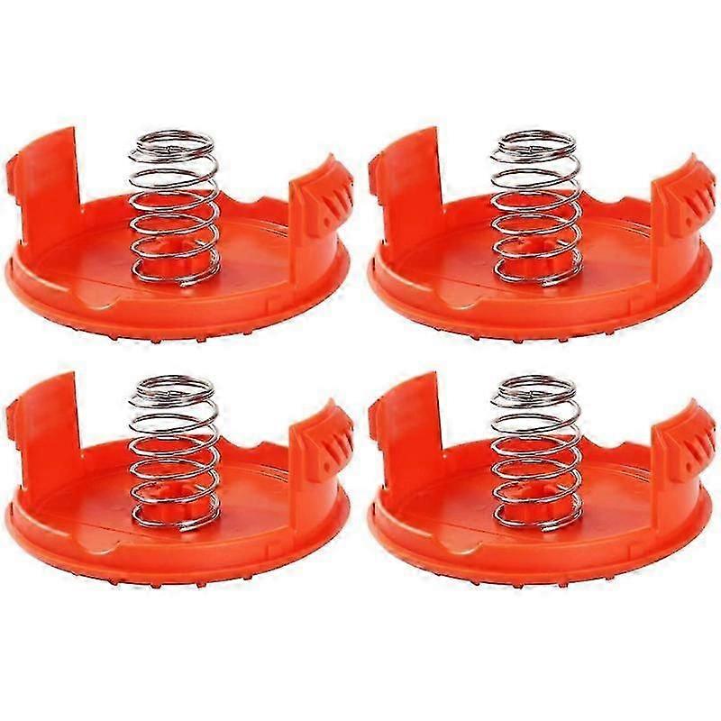 Barsinfi 4pcs Spool Caps + 4pcs Springs Spare Parts Accessories Compatible With Black+decker Rc-100-p String