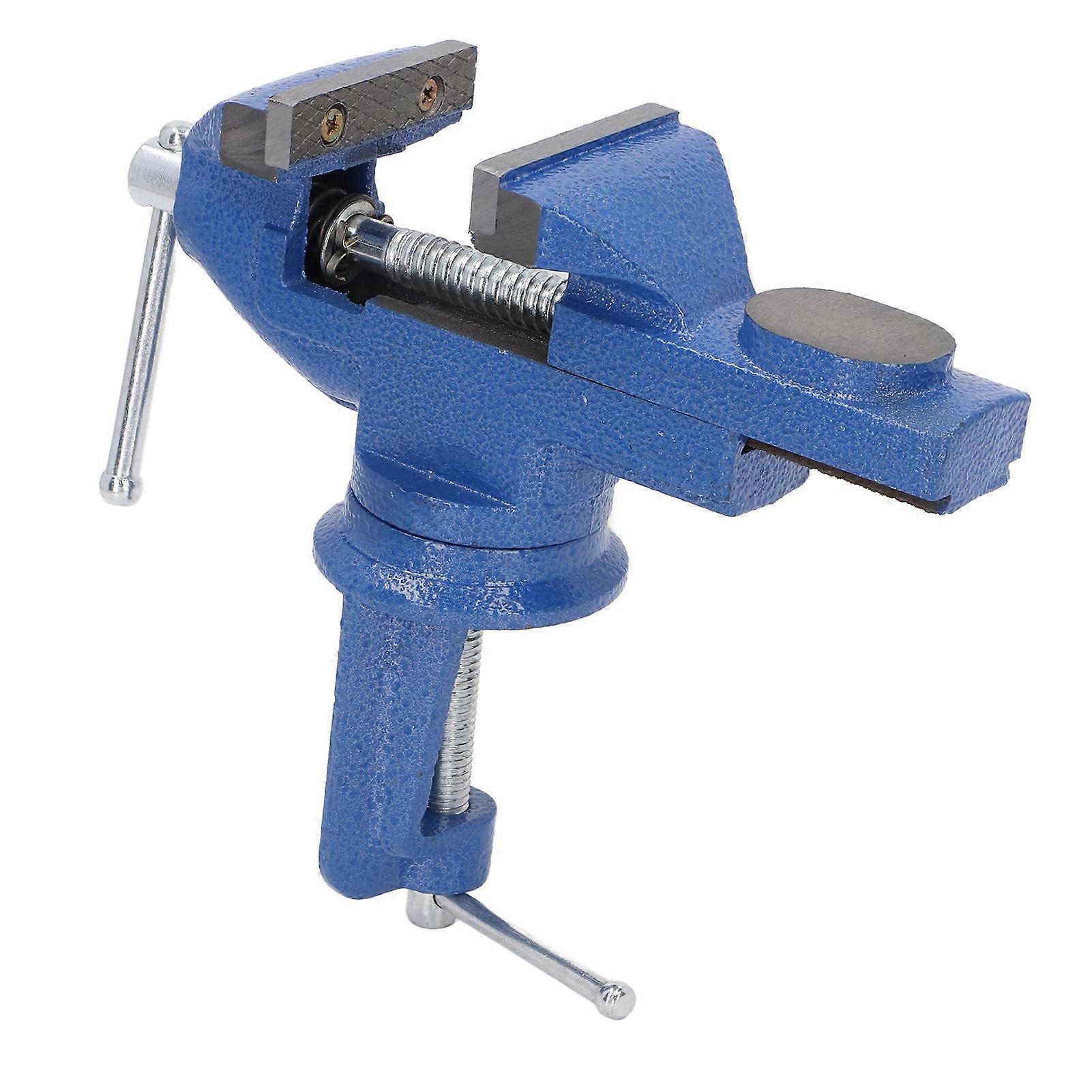 Table Vise Clamp On Bench Adjustable 360 Degree Rotatable for Home Woodworking 2.5in