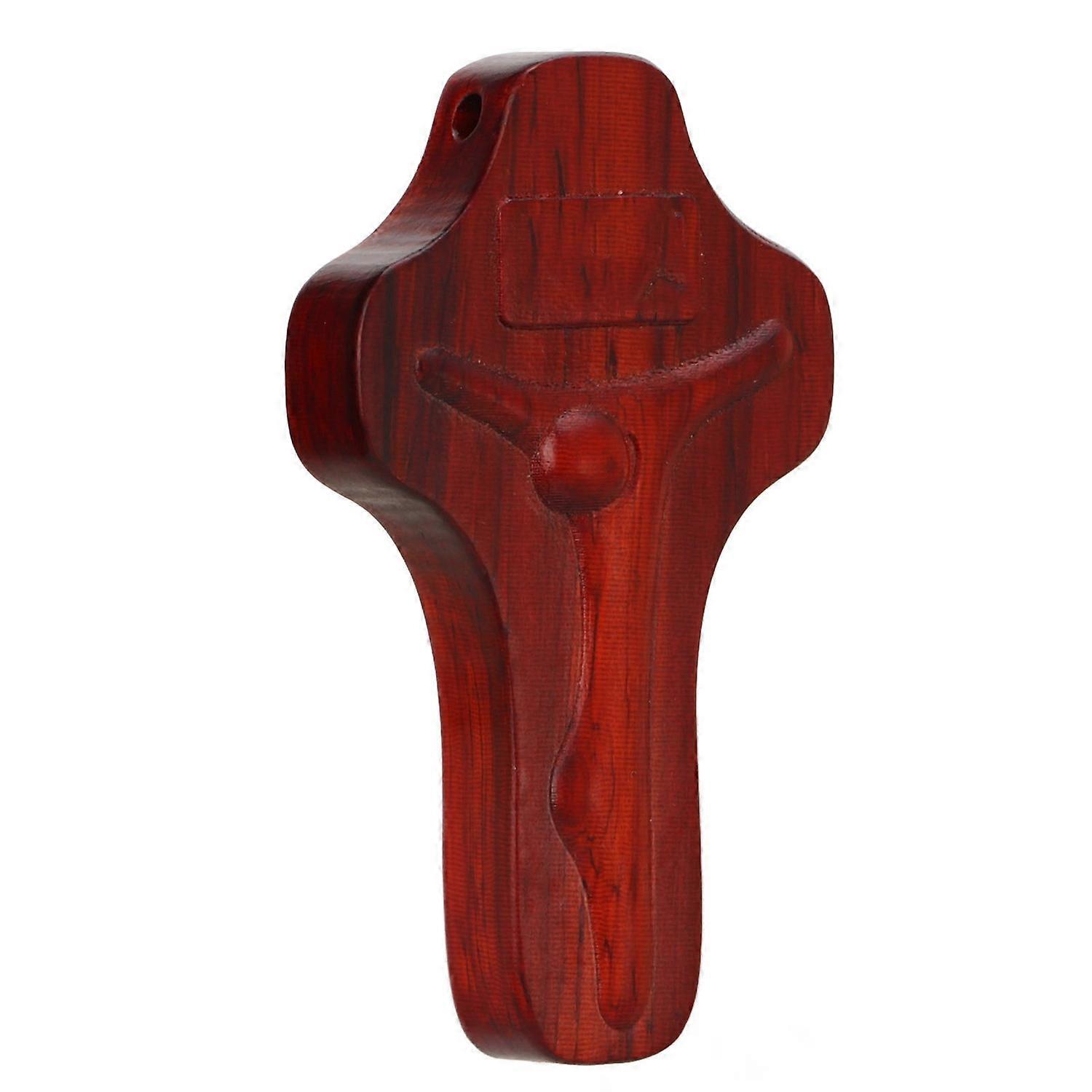 Crucifix Pendant INRI Pattern Relief Design Walnut Personalized Meaningful Handworked Decorative Nat