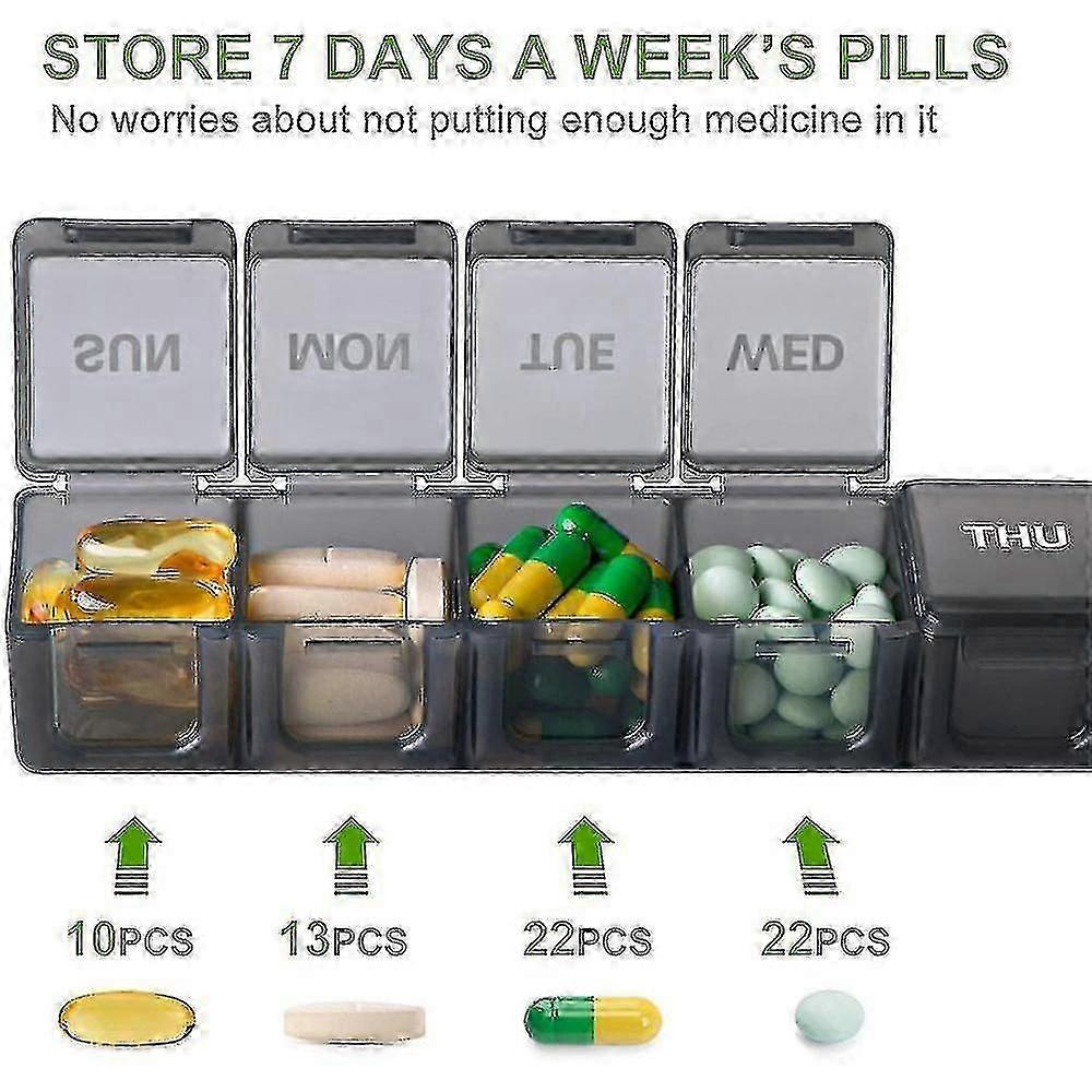 Extra Large Weekly Pill Organizer, Xl Daily Pill Cases