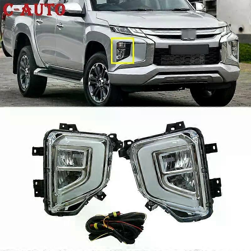 Applies to For Mitsubishi L200 / triton 2019-2021 Fog Lamp Assembly Front Daytime Running Light Driving light Car light headlight Fog Lamp