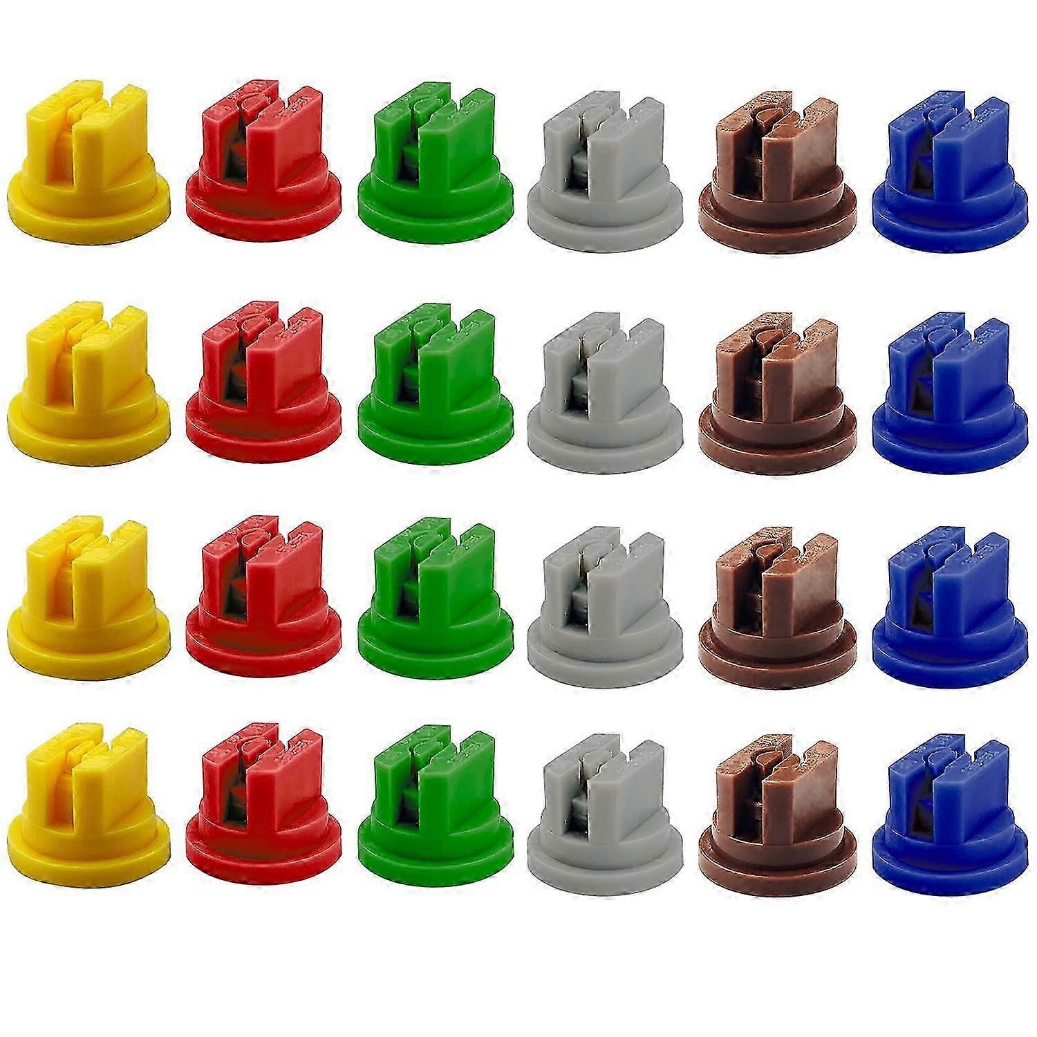 24-pack sprutmunstycken 110 graders fläktdimma munstycken Plastmunstycken Sprutmunstyckstips Combo-set för jordbruk, skogsbruk