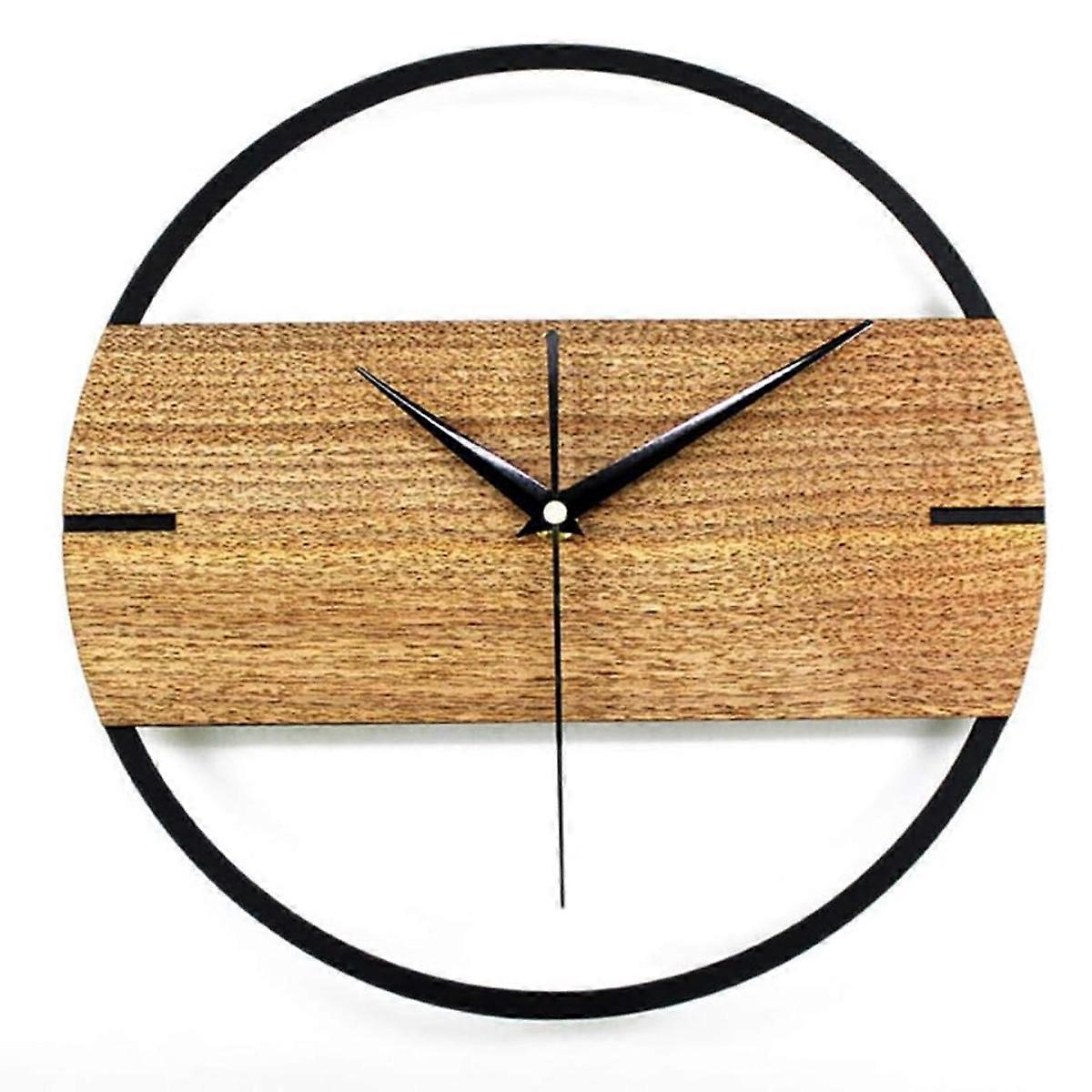 Modern Wood Dial Wall Clock, Simple Wall Decor Clock for Living Room Decor, Kitchen, Bedroom, Study Decoration