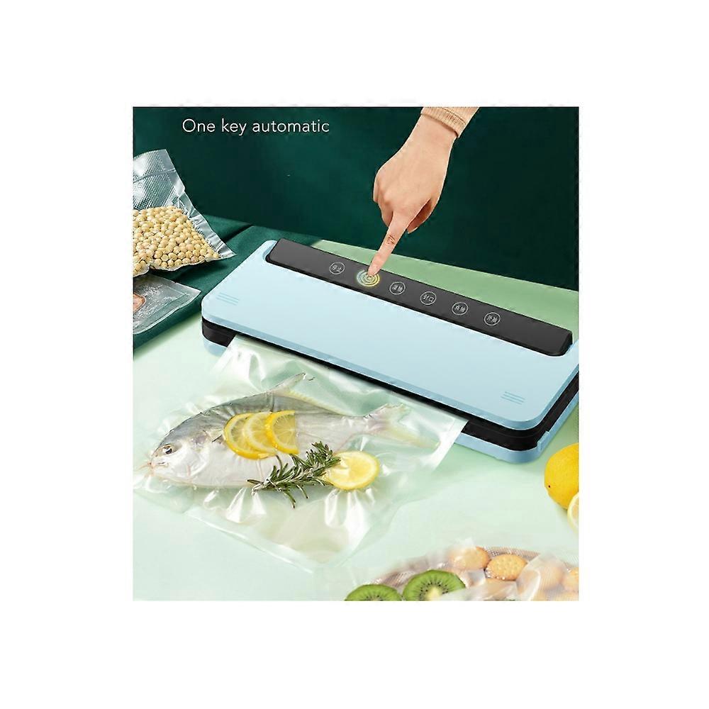 Vacuum sealing machine household packaging machine food preservation machine，blue