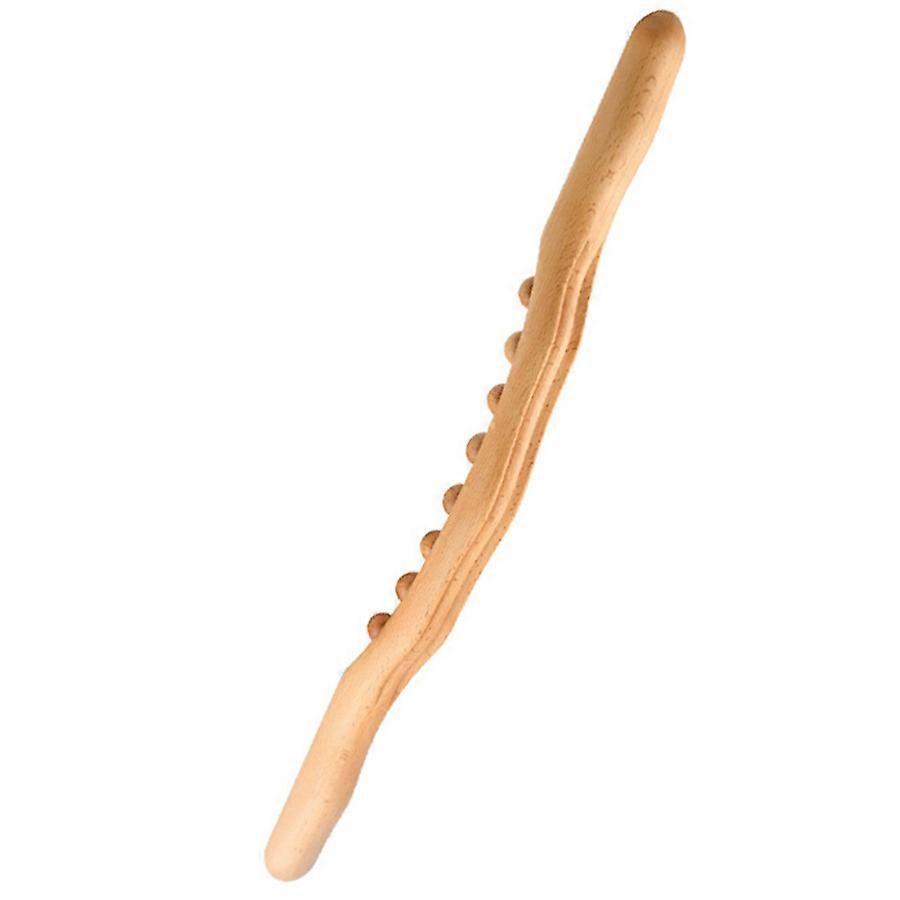 8つのビーズ木製マッサージローラー、2つのエッセンシャルオイルとツボの地図