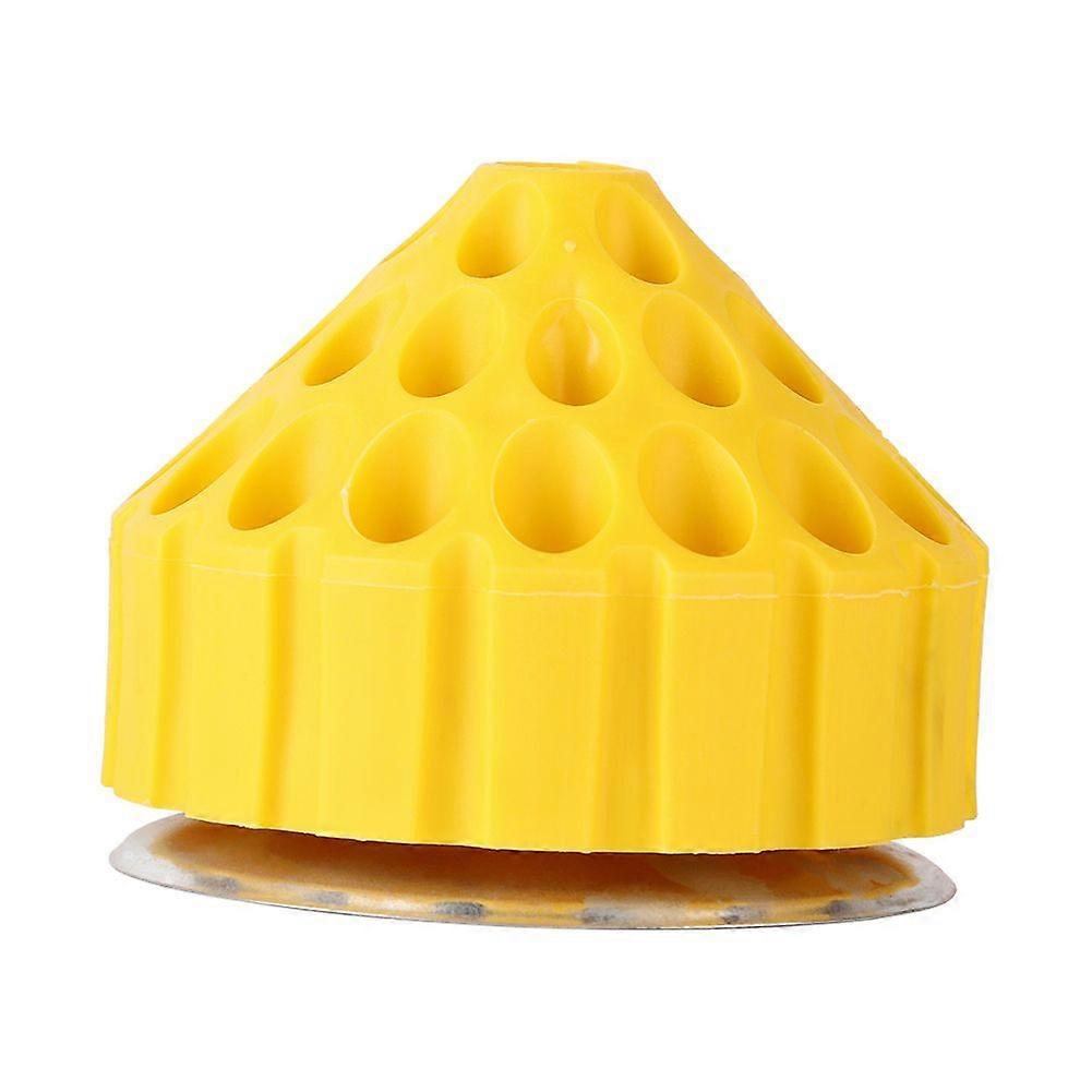 Rotatable Bur Holder Drill Bit Tap Stand Grinding Carving Tools Organizer Box (Yellow)