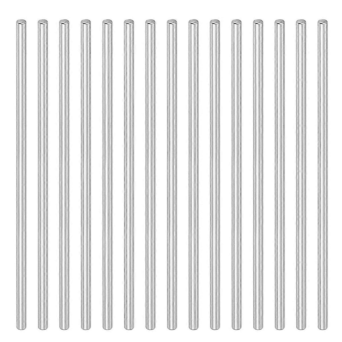 RoundMetal Rod 2mm X 90mm, 30 Pcs Carbon Steel Round Shaft Rod Smooth Solid Shaft Bar Stock for Cra