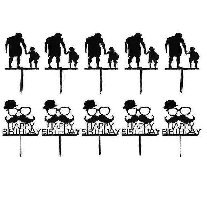 unique 10pcs cake decorations , Father's Day Cake Topper