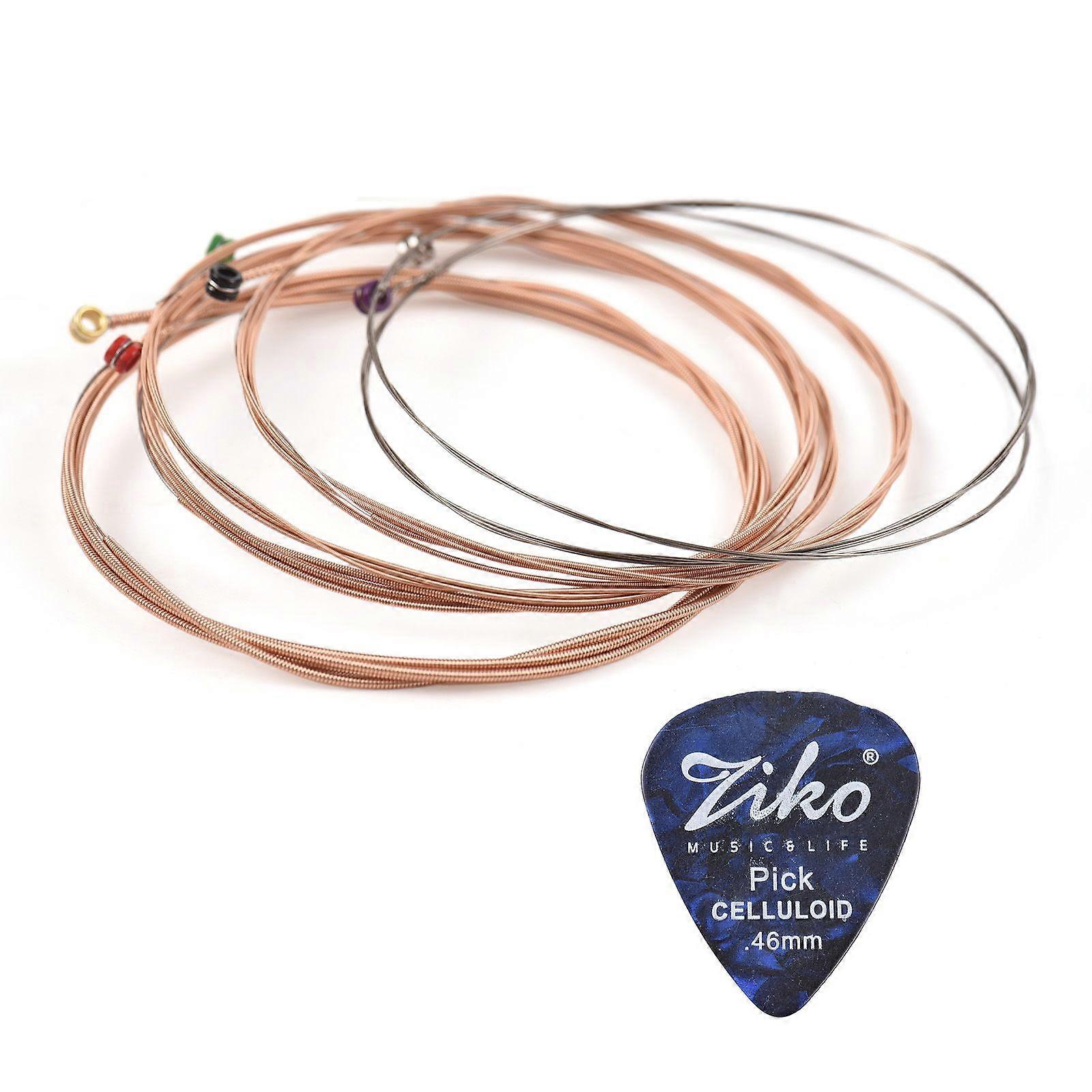 Ziko 1 Set of 6 Acoustic Guitar Strings Acoustic Guitar Strings Replacement Steel String Guitar Accessories Kit for Acoustic Guitar Beginners Guitaris