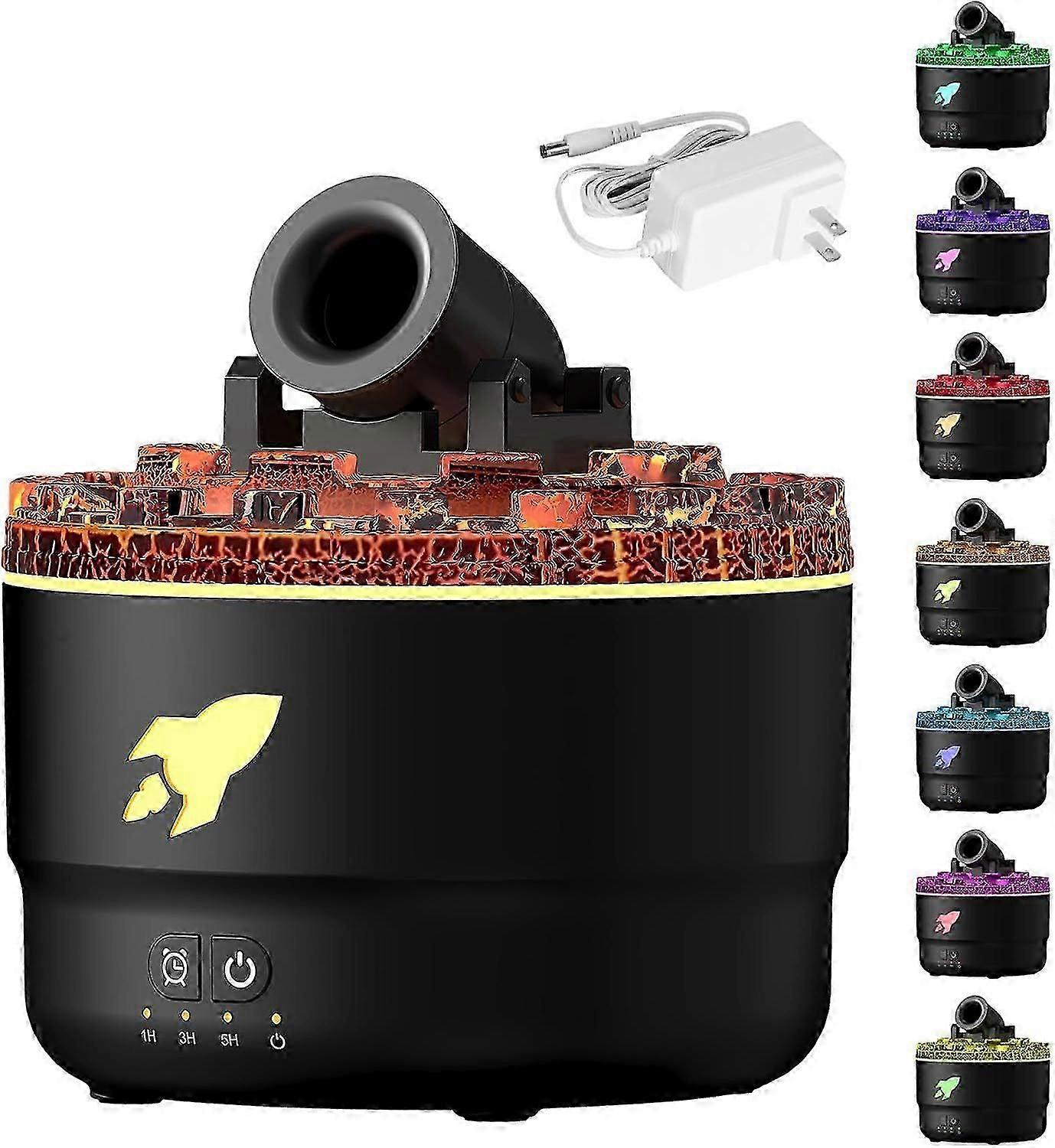 Humidifier,  Diffuser with 7-Color LED Light and Timer, 2 Spray Modes Vapor
