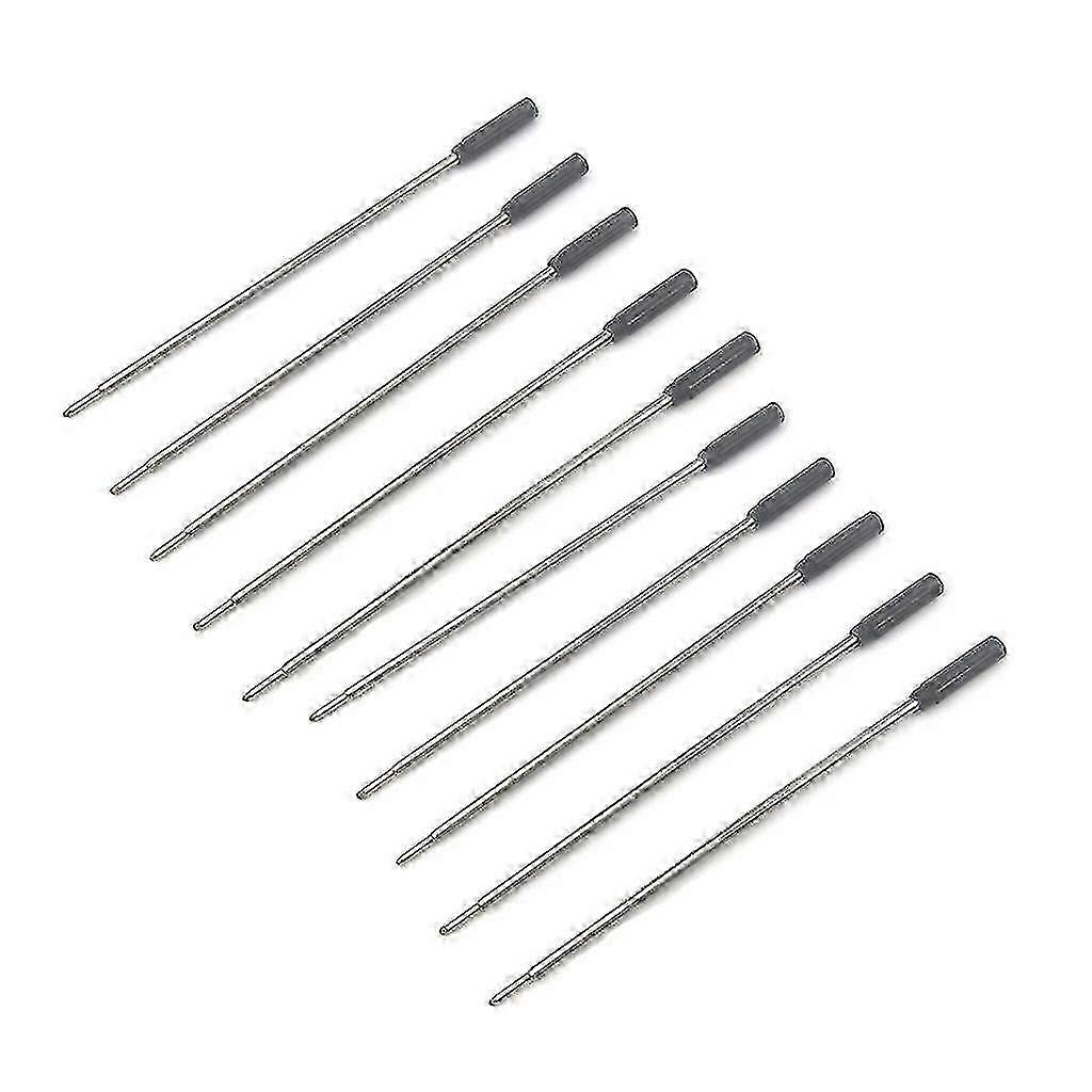 10pcs Replacement Ballpoint Pen Refills - Blue Black (115mm)