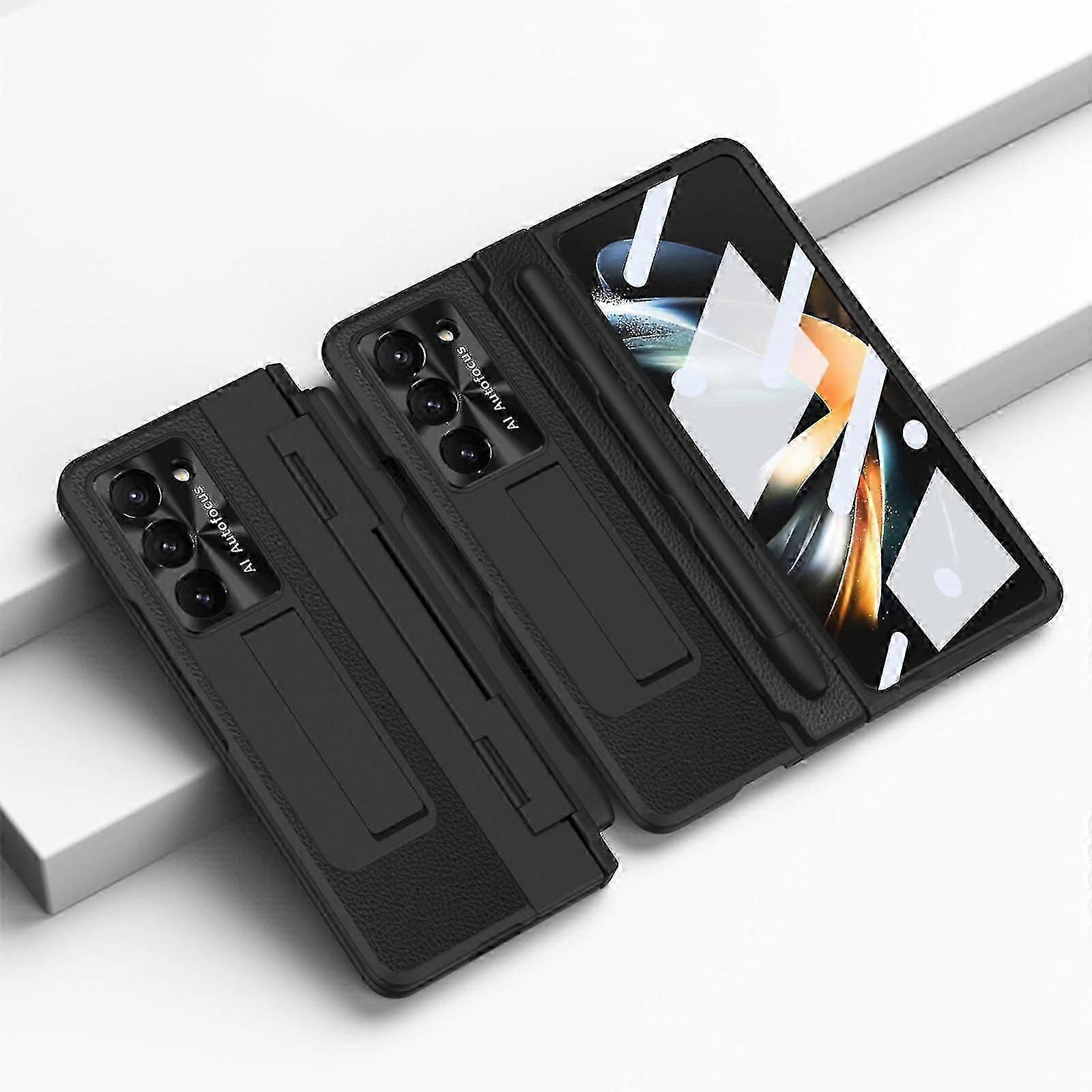 Samsung Galaxy Z Fold 5 Hinge Protection Kickstand Case with S Pen Slot & Built-In Screen Protector Boris