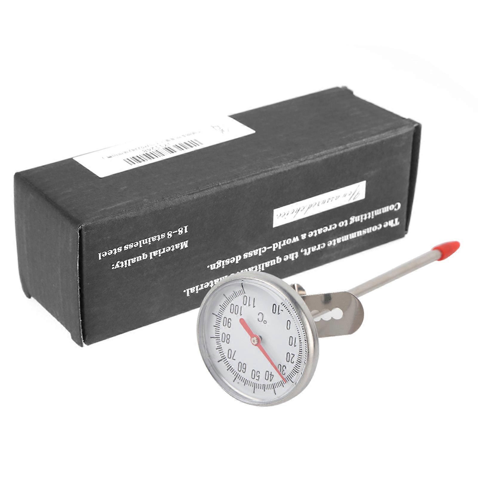 Stainless Steel Milk Thermometer 10-110℃ with Easy Clean Design for Coffee Frothing and Milk Steaming Accessories