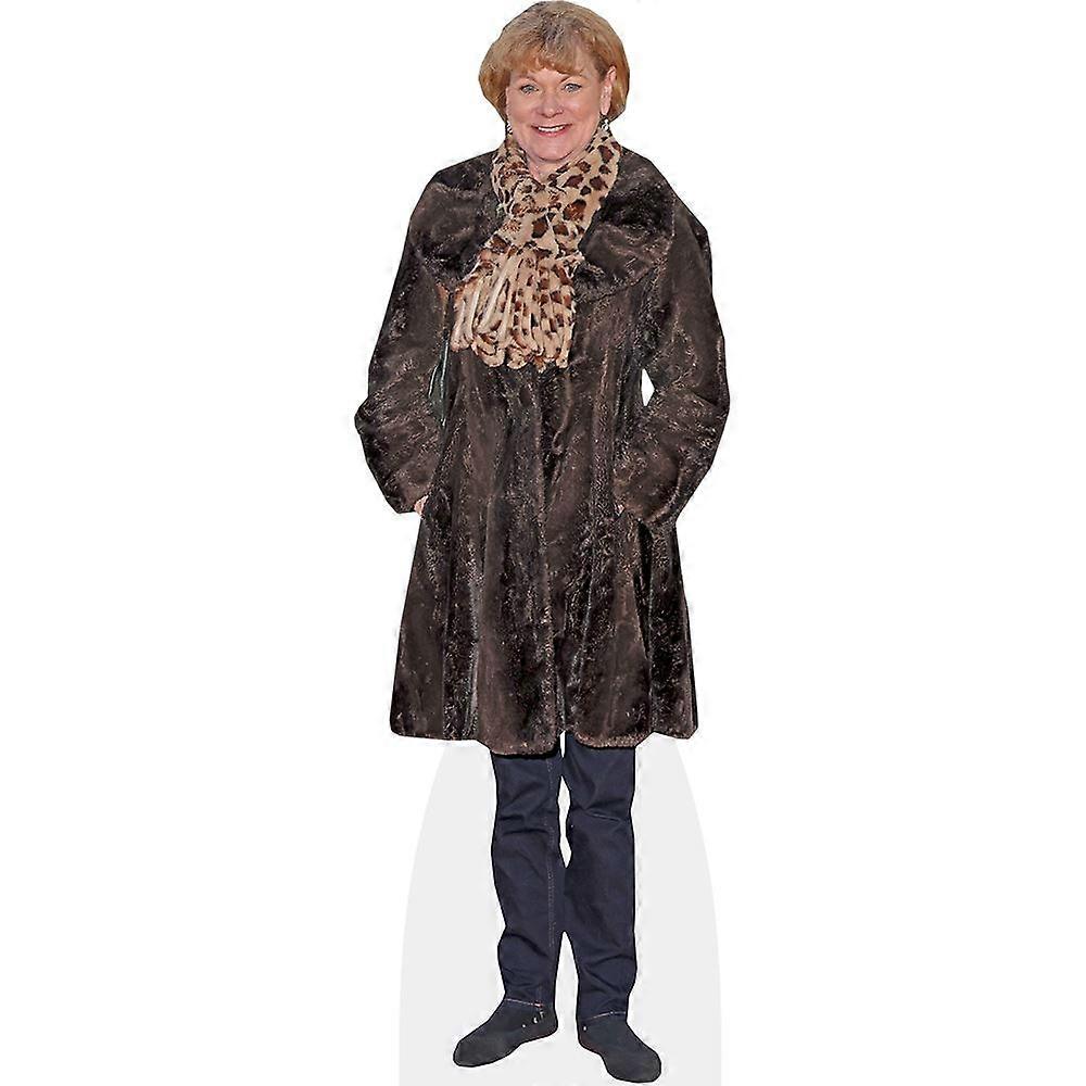 Samantha Bond (Scarf) Cardboard Cutout (lifesize OR mini size). Standee. Stand Up.