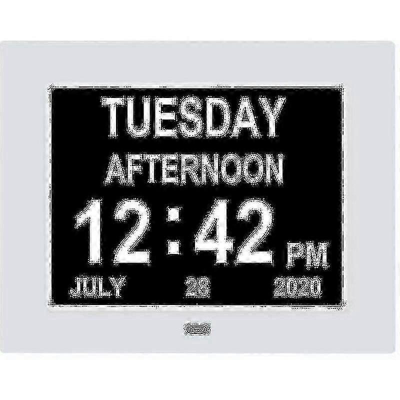 2024 Digital Dementia Clock Large Display Calendar Clock with Clear, Unabbreviated Time and Date Easy-to-Read Design jkw