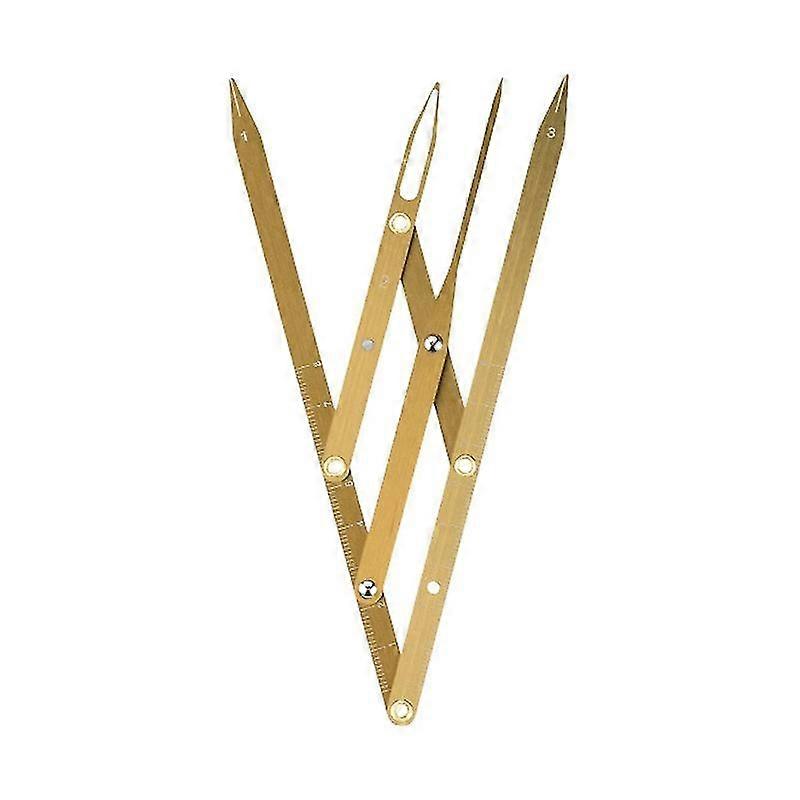 Sourcil Nombre d’Or Pied à coulisse Emplacement précis Pliable Acier inoxydable Sourcil Outil de mesure Or E