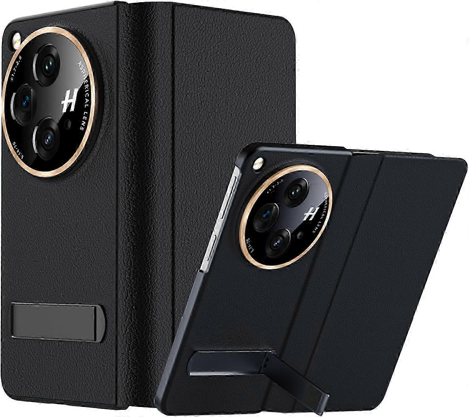 OnePlus Open Flip Case with Premium Classic PU Leather Kickstand and Magnetic Closure Including Camera Protection