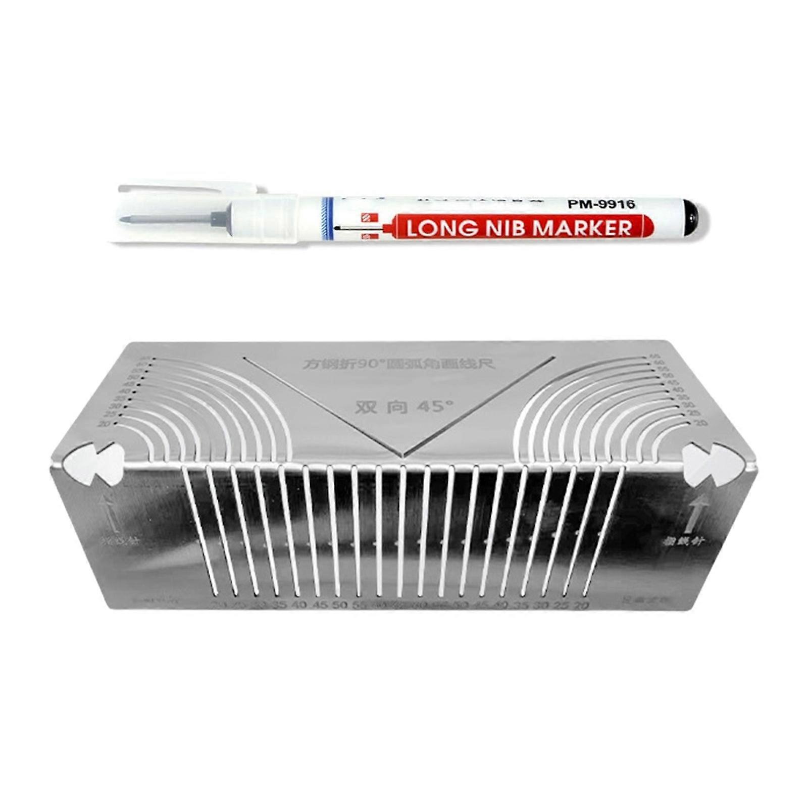 Angles & Arcs Marking Tool Parallel Line Drawing Tool Pipe Bend Marking Tool for Construction Metalworking Engineering