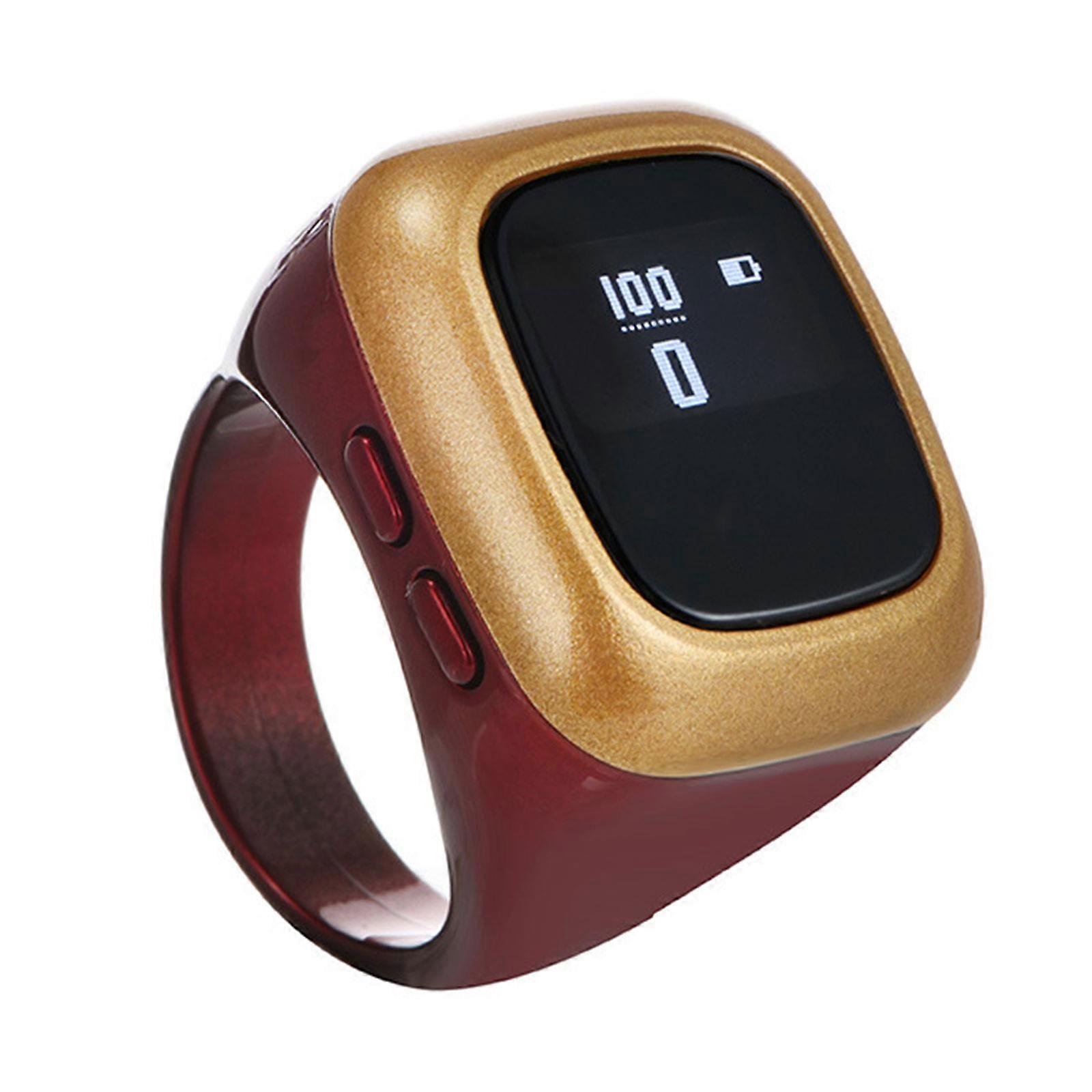 Portable 22mm Vibration Reminder Electronic Counter Vibrating Alert Counter Electronic Counter ABS for Study & Exercise  Claret