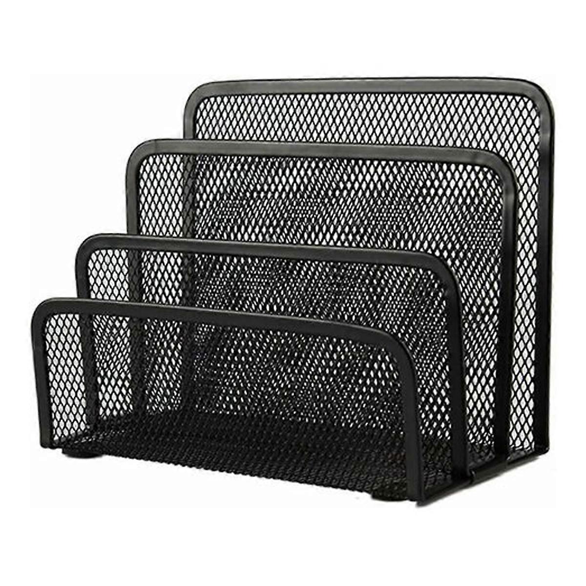 Desk Mail Organizer, Multi-function File Sorter with Space-saving Desk Stacking Sorter Attributes, Rust Resistant Metal Mesh for a Neat Desk