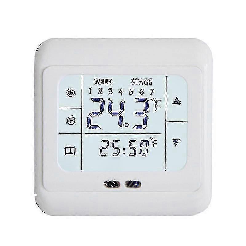 Electric Heating Thermostat With Touchscreen Lcd Display Smart 16a Thermostat Energy Saving Home Temperature Controller