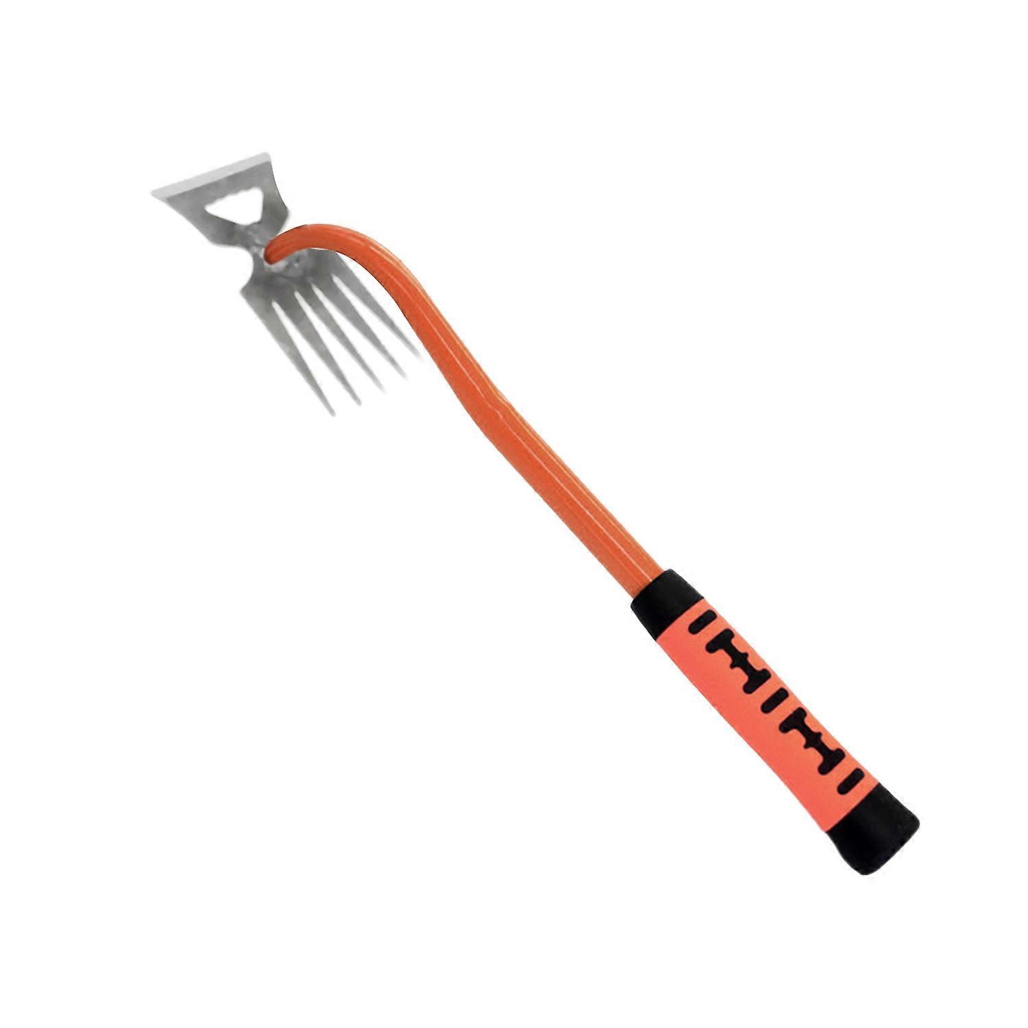 Handheld Weed Puller Gardening Hand Weeder Steel Weed Remover with Long Handle Manual Uprooting