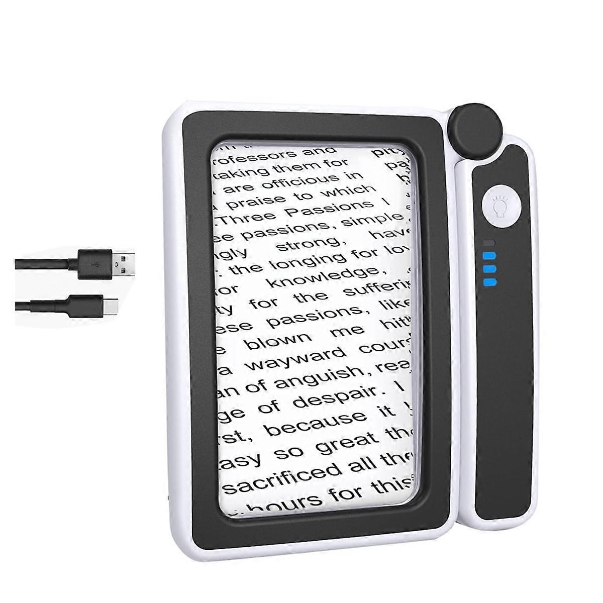 4X Large Magnifying Glass with Light for Reading,Lighted Magnifier