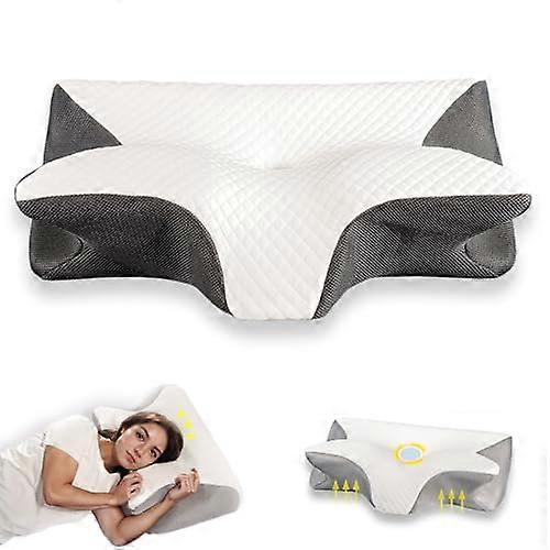 Memory Foam Ergonomic Neck Pillow for Travel and Sleep, Supportive Design, Adjustable Size, Soft Cover Material