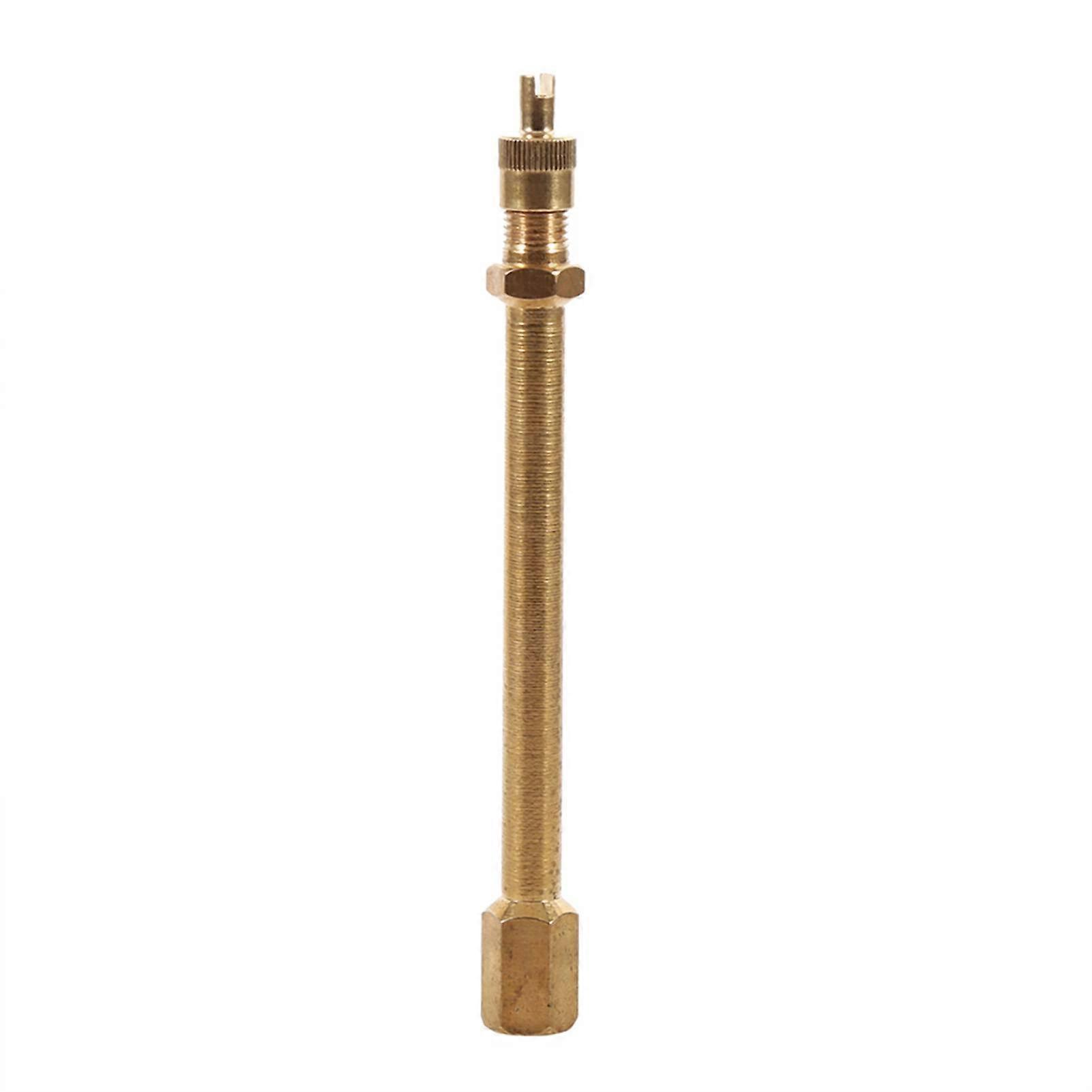Brass Auto Tire Valve Stem Extension Pole Caps Extender Straight Bore 100 mm