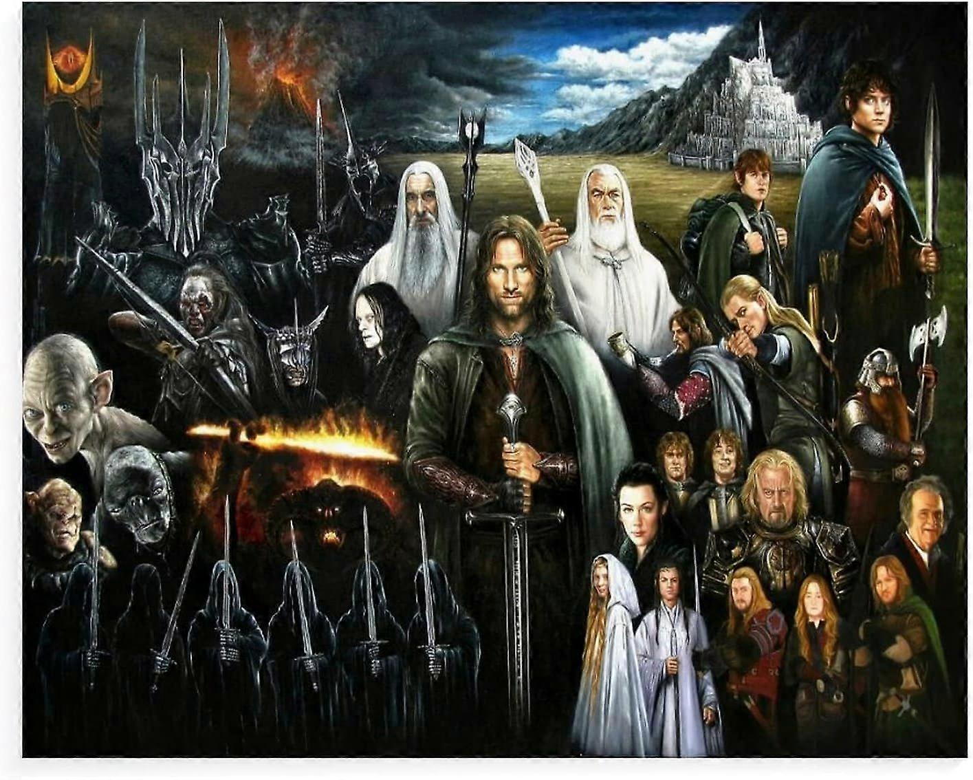 ウッドジグソーパズル300/500/1000ピース映画ロードオブザリングパズル大人の誕生日プレゼントのための教育玩具