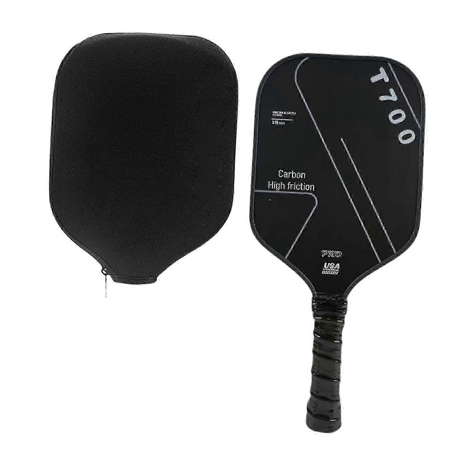 مجداف كرة المخلل من ألياف الكربون مع قبضة غير قابلة للانزلاق للأطفال البالغين المنافسة رمادي السريع