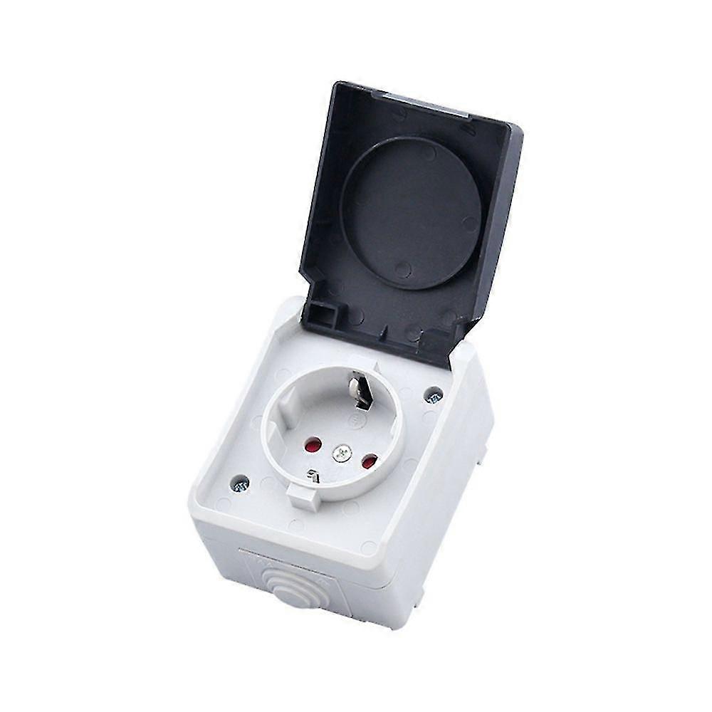 IP44 waterproof power socket with cover European plug