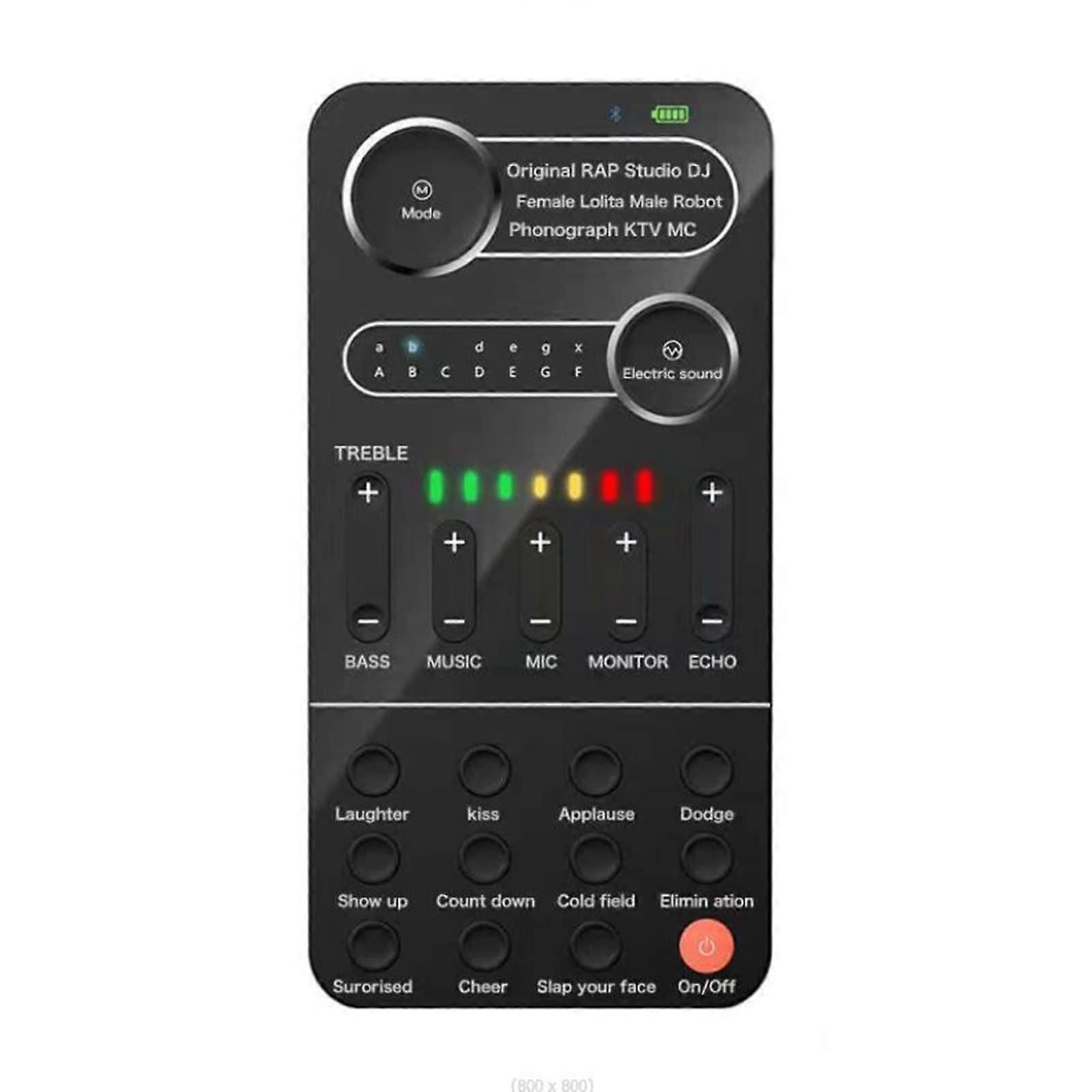 Professional Audio Mixer,Live Sound Card Video Entertainment Sound Mixer Board Multiple Sound Effects Live Sound Card For Live Streaming
