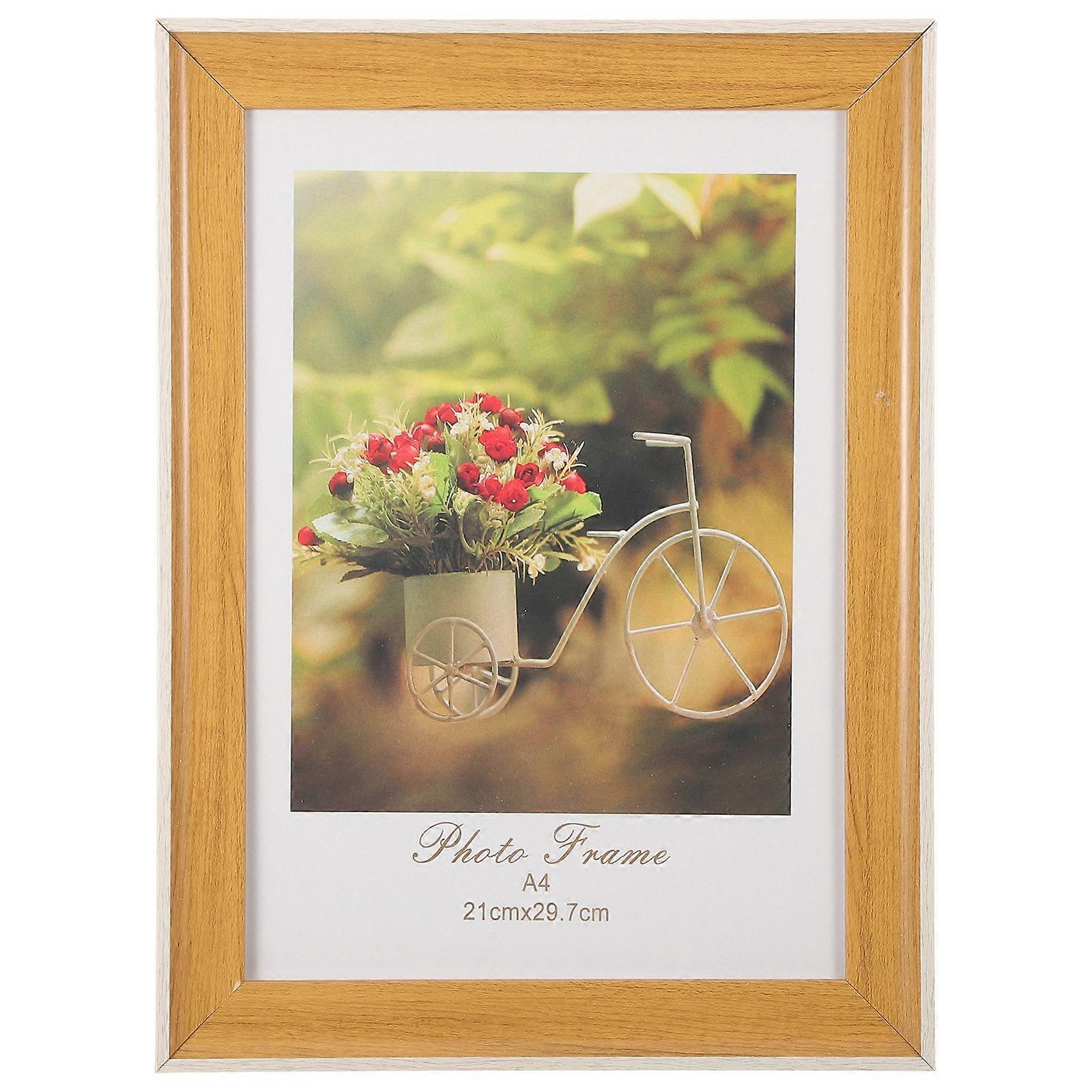Tabletop Picture Frame Wooden Photo Display Holder Wood Photo Frame for Office