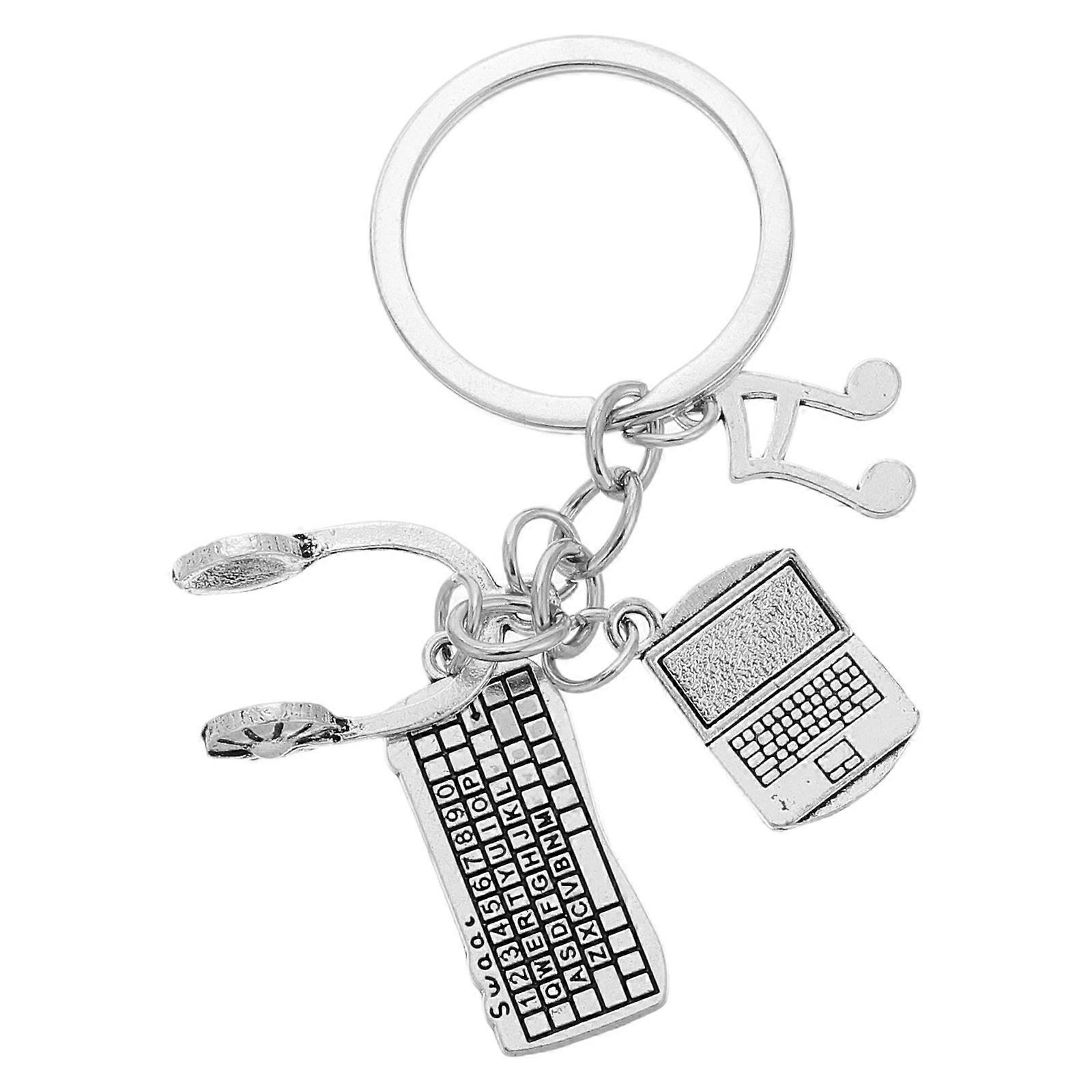 Engineer Keychain Engineering Keyring With Keyboard Mouse Computer Headset For School Graduation Engineer Teacher Coworker Mathematics
