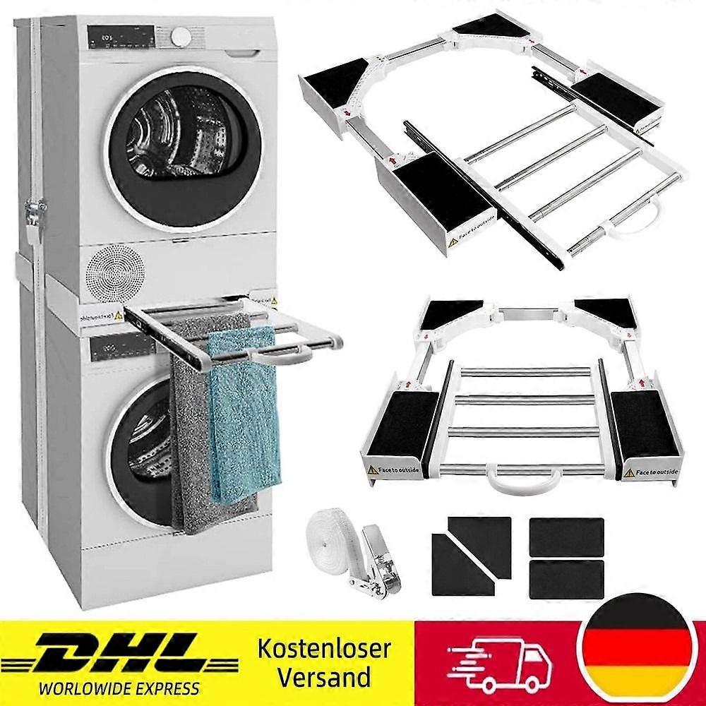 DE Intermediate frame with clothesline, extendable connection frame washing machine DE