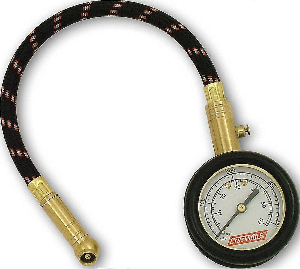 DTPG1 Dial Tire Gauge for Powersports - Black, 0-60 PSI, Durable Construction, Easy-Read Display