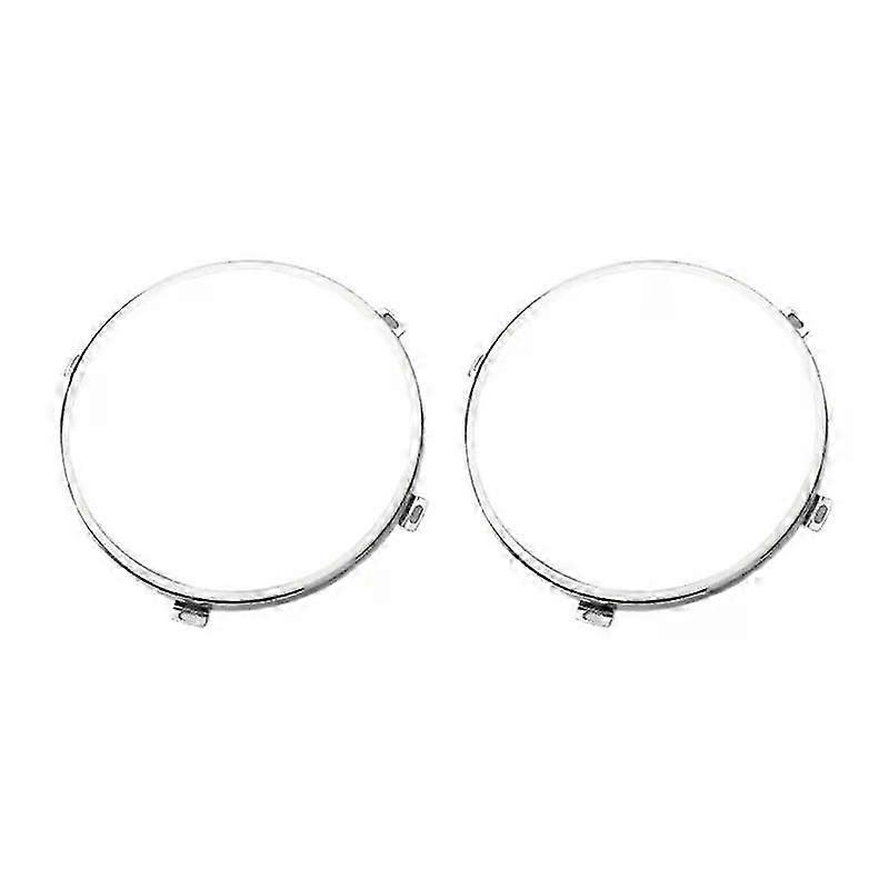 2Pcs for Jeep Wrangler Jk Tj 07-17 7-Inch Led Headlight Round Ring Mounting Bracket for Headlight Mounting Lamp Holders Silver